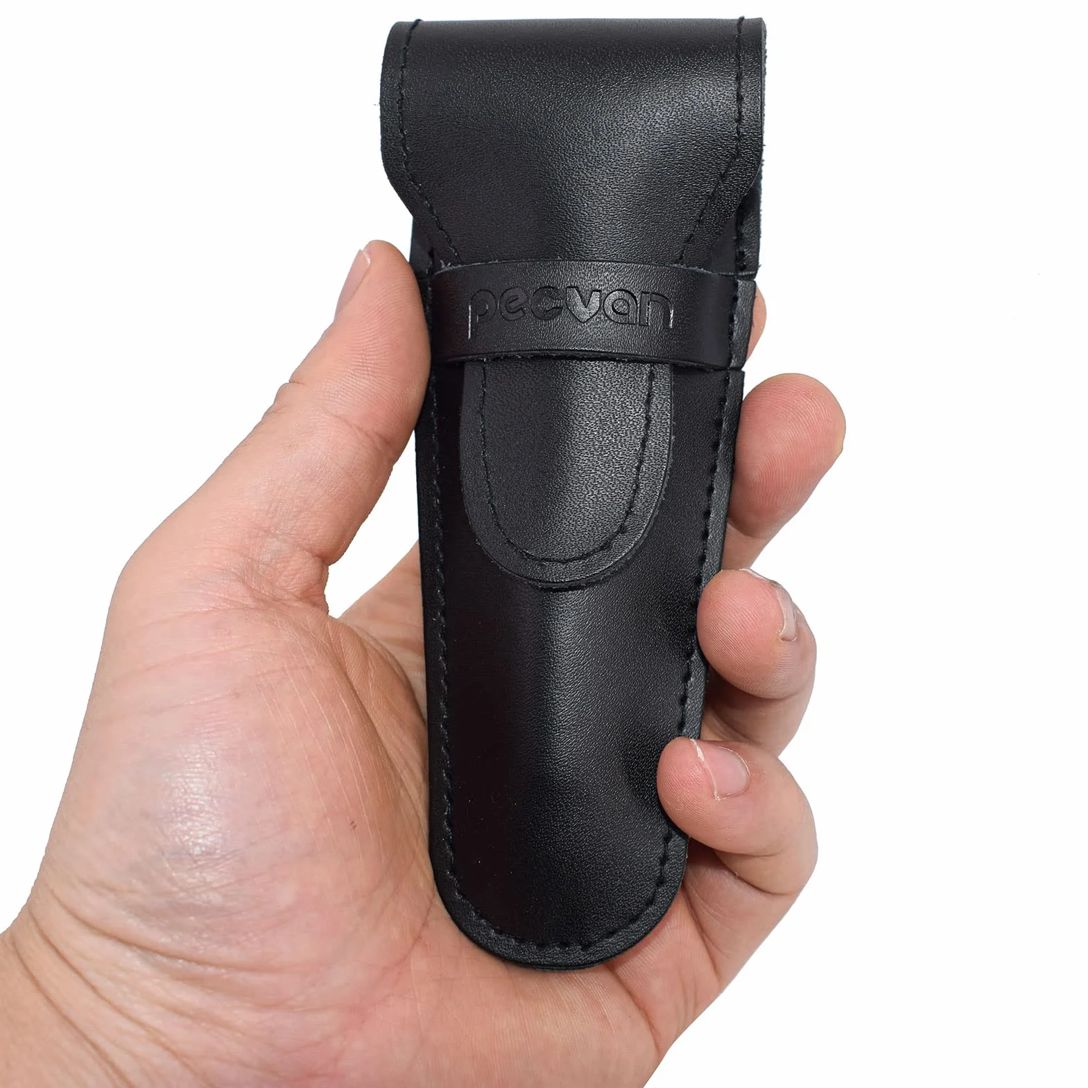 Oryginalna skórzana osłona ochronna na brzytwę ze skóry / Travel Case for Any Safety Razors - Brown Razor Case Keeps Your Double Edge Razor Blade Safe..., czarny, modny;