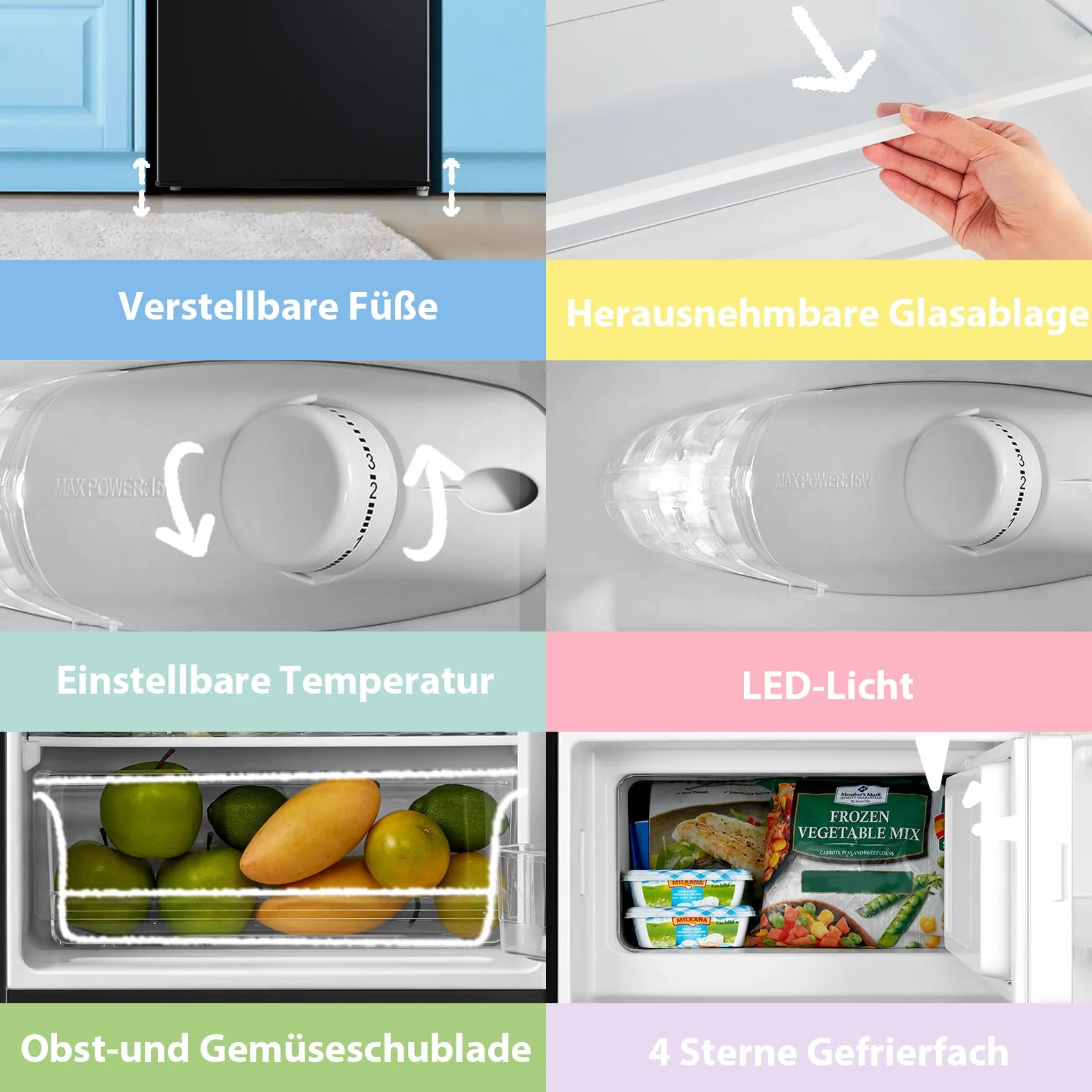 Comfee RCD115DK2 lodówka z zamrażarką 80 l stołowa czarna 84,5 cm 47,5 cm 137 kWh/rok