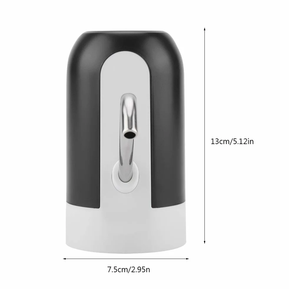 Pompa do butelek na wodę, ładowanie przez USB, pompa wodna, możliwość ponownego ładowania, automatyczna pompa wody pitnej, przenośny elektryczny dozownik pompy wody LED do domu, biura, na kemping, do