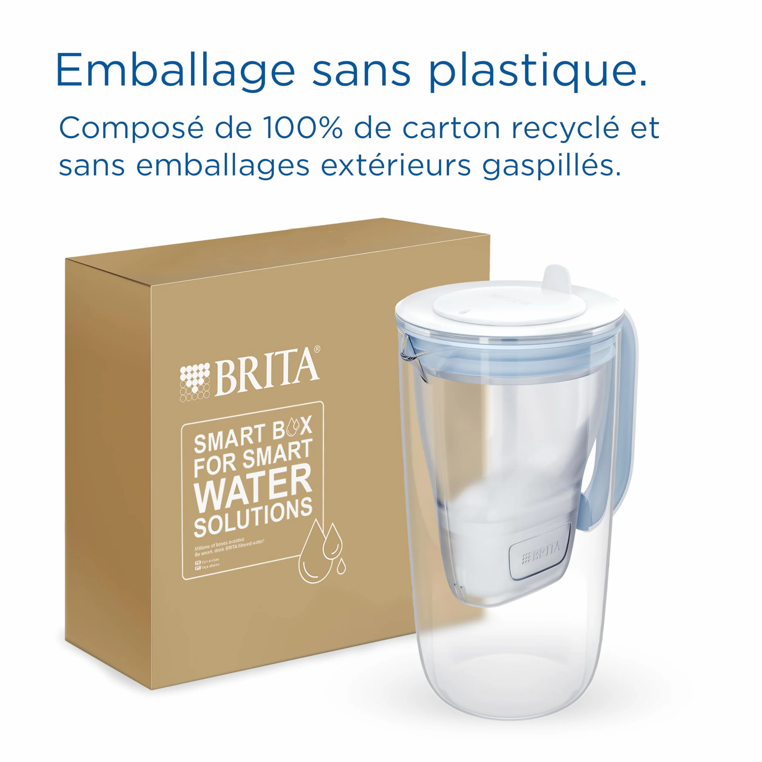 BRITA Szklany dzbanek filtrujący Glass 2,5 l z 3 filtrami MAXTRA PRO Pure Performance redukującymi chlor, kamień, PFAS i metale