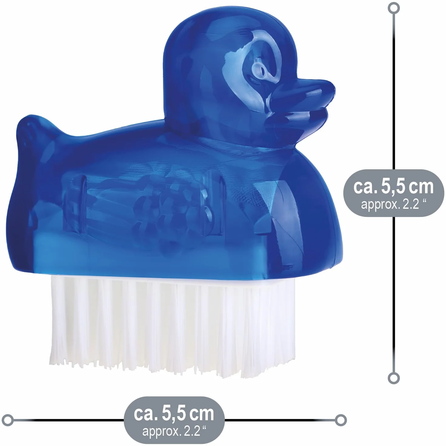 COM-FOUR® 6x mini szczoteczki do mycia rak w ksztalcie kaczki - szczoteczka do paznokci do czyszczenia dloni i paznokci - szczoteczki do czyszczenia w 3 kolorach
