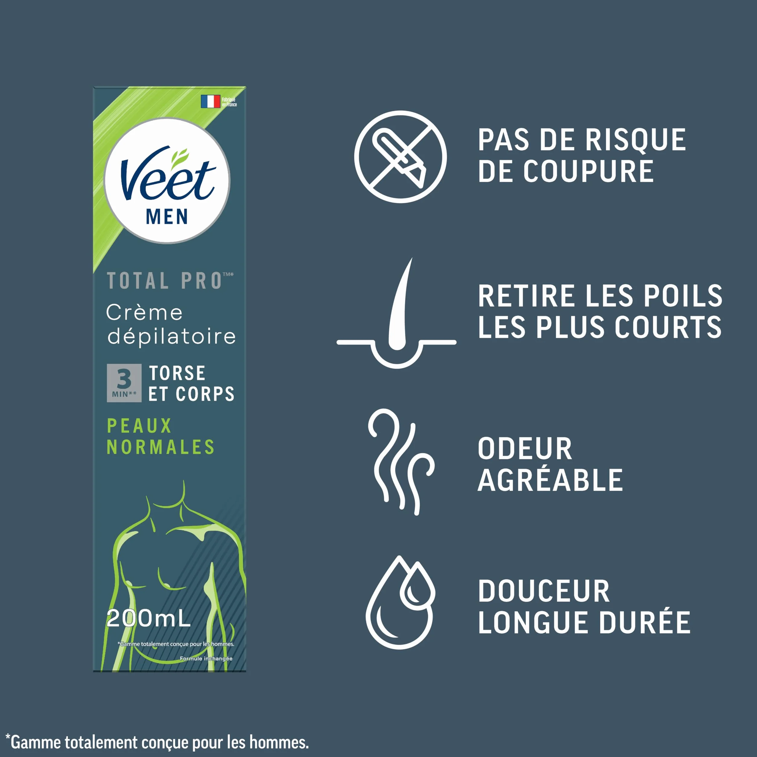 Veet Mężczyźni - Krem do depilacji dla mężczyzn - Skóra normalna - 200 ml
