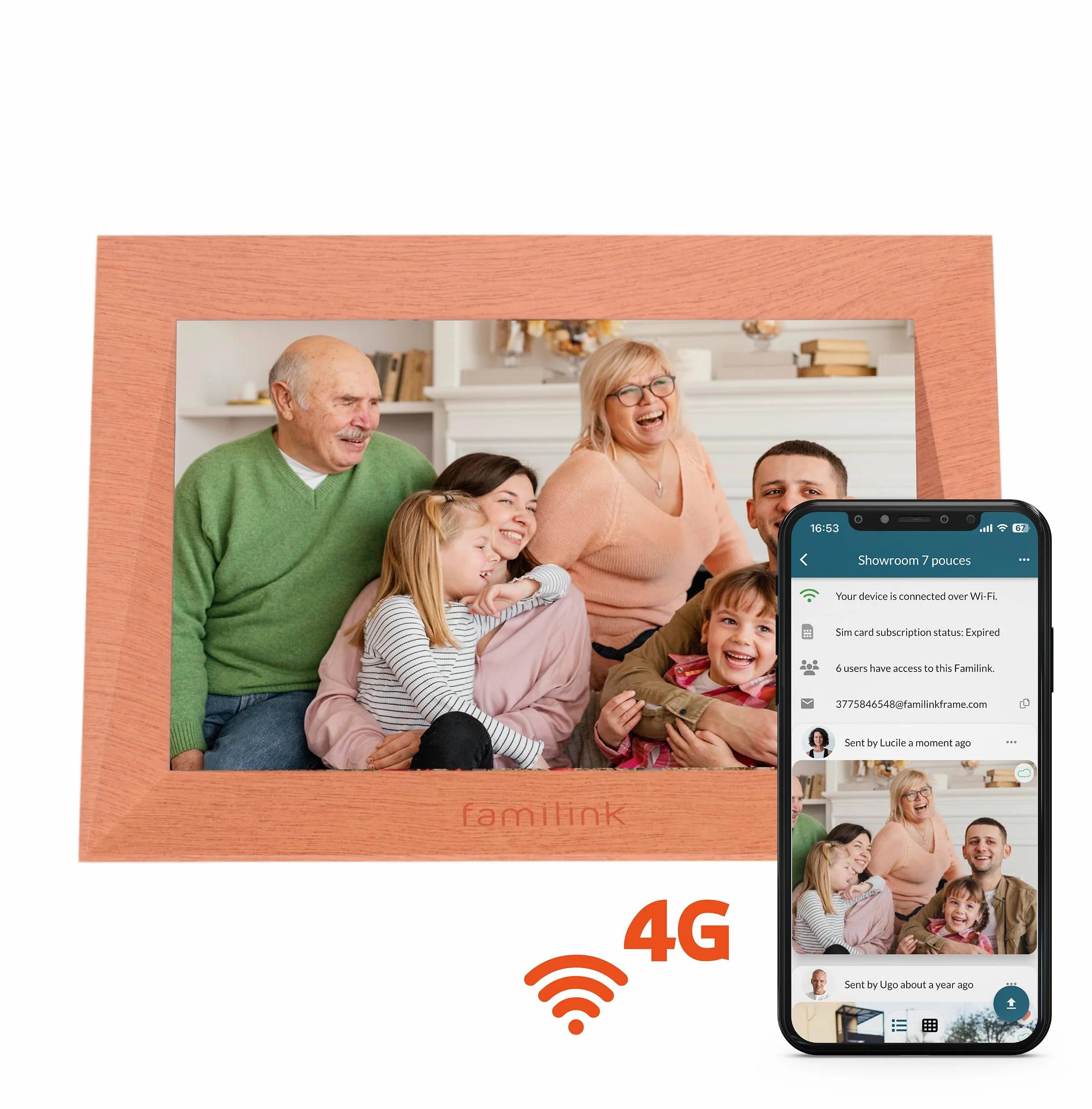 cyfrowa ramka na zdjęcia 4G z SIM w zestawie 10"