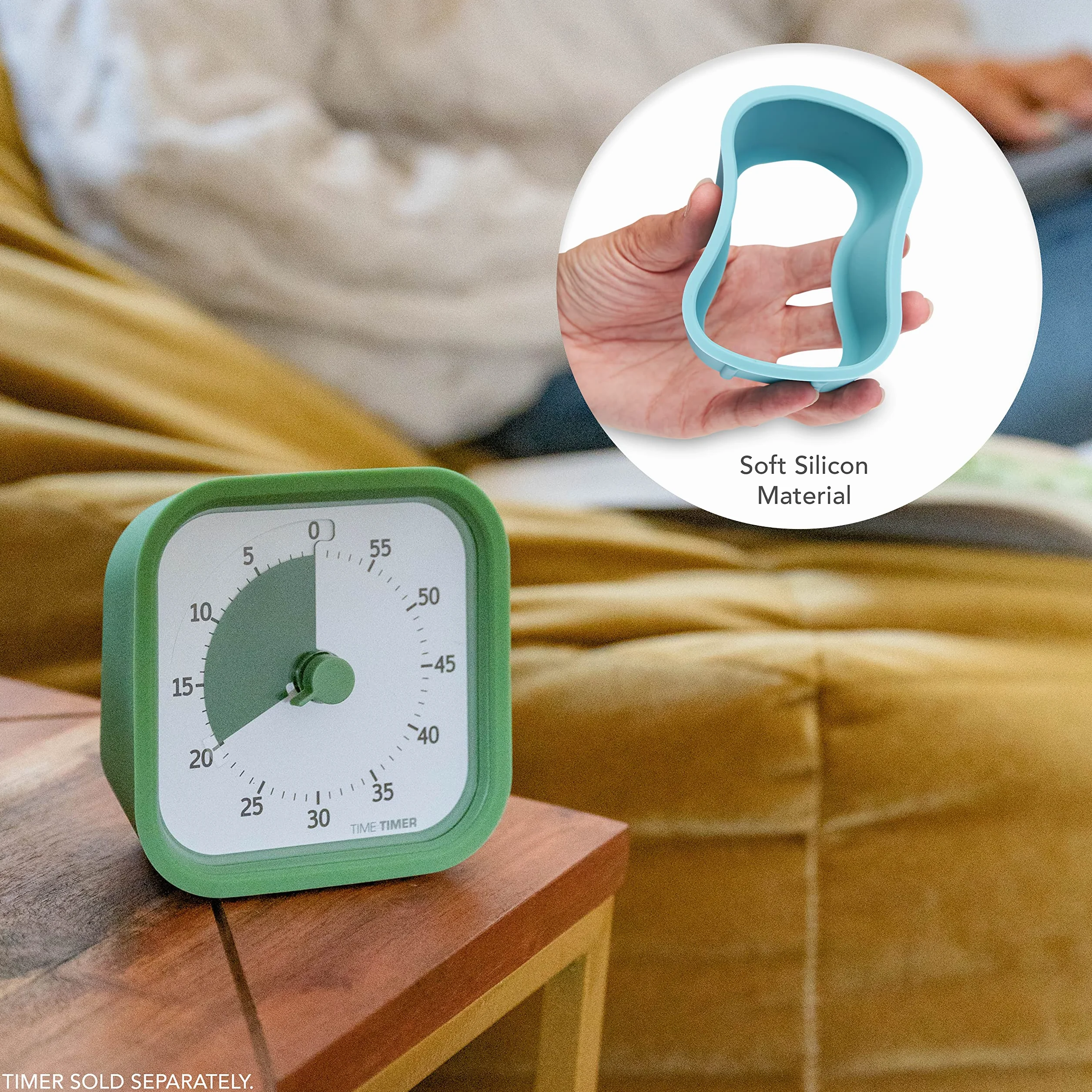 Obudowa do TIME TIMER MOD Home – 60 minut wizualny timer Home Edition dla dzieci – nauka domowa, timer do szkoły, stołu biurowego i spotkań z cichą pracą, 2 sztuki w opakowaniu (różowy i zielony)