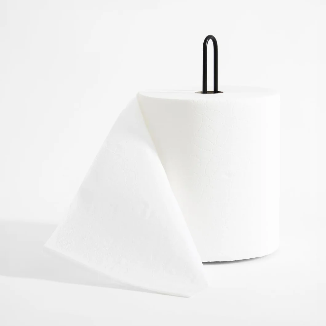 PARENCE.- uchwyt na ręcznik papierowy 31 cm - Metalowy uchwyt na ręcznik kuchenny, solidny dozownik pionowy, nowoczesny design, malowany proszkowo, kompatybilny ze standardowymi rolkami