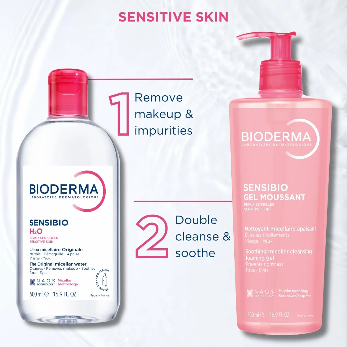 Bioderma, Sensibio H2O Solution Micellaire Peaux Sensibles 250 Ml, Woda Micelair., Wielobarwny, U, Unisex-Adult.