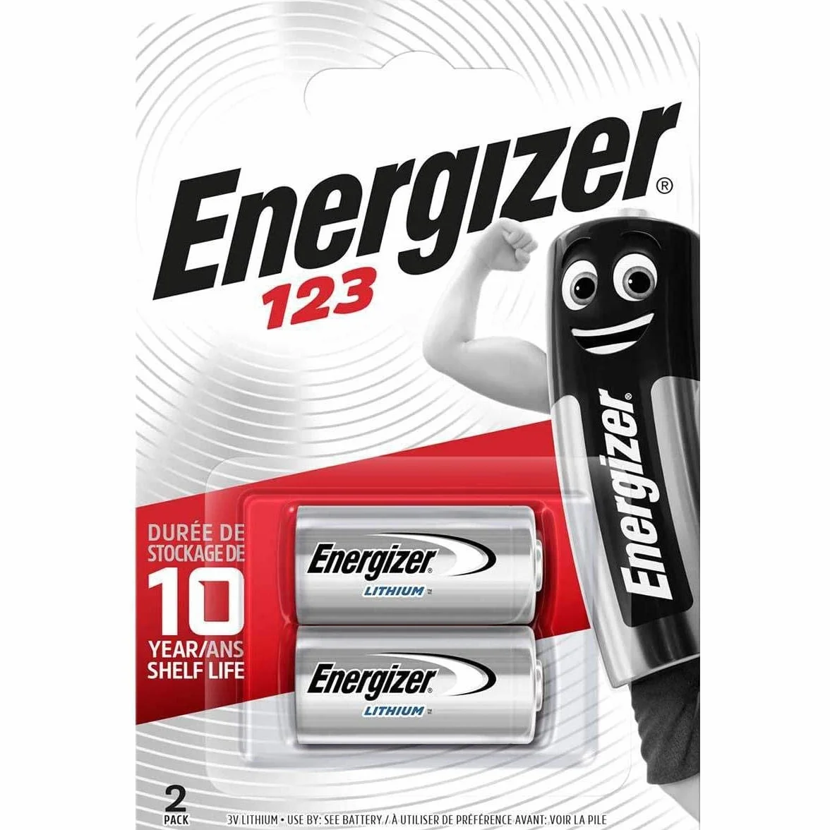 Energizer® Bateria, Lithium Photo, litowa, CR17345, 123, 3 V, 1500 mAh (2 sztuki), otrzymasz 1 opakowanie po 2 sztuki