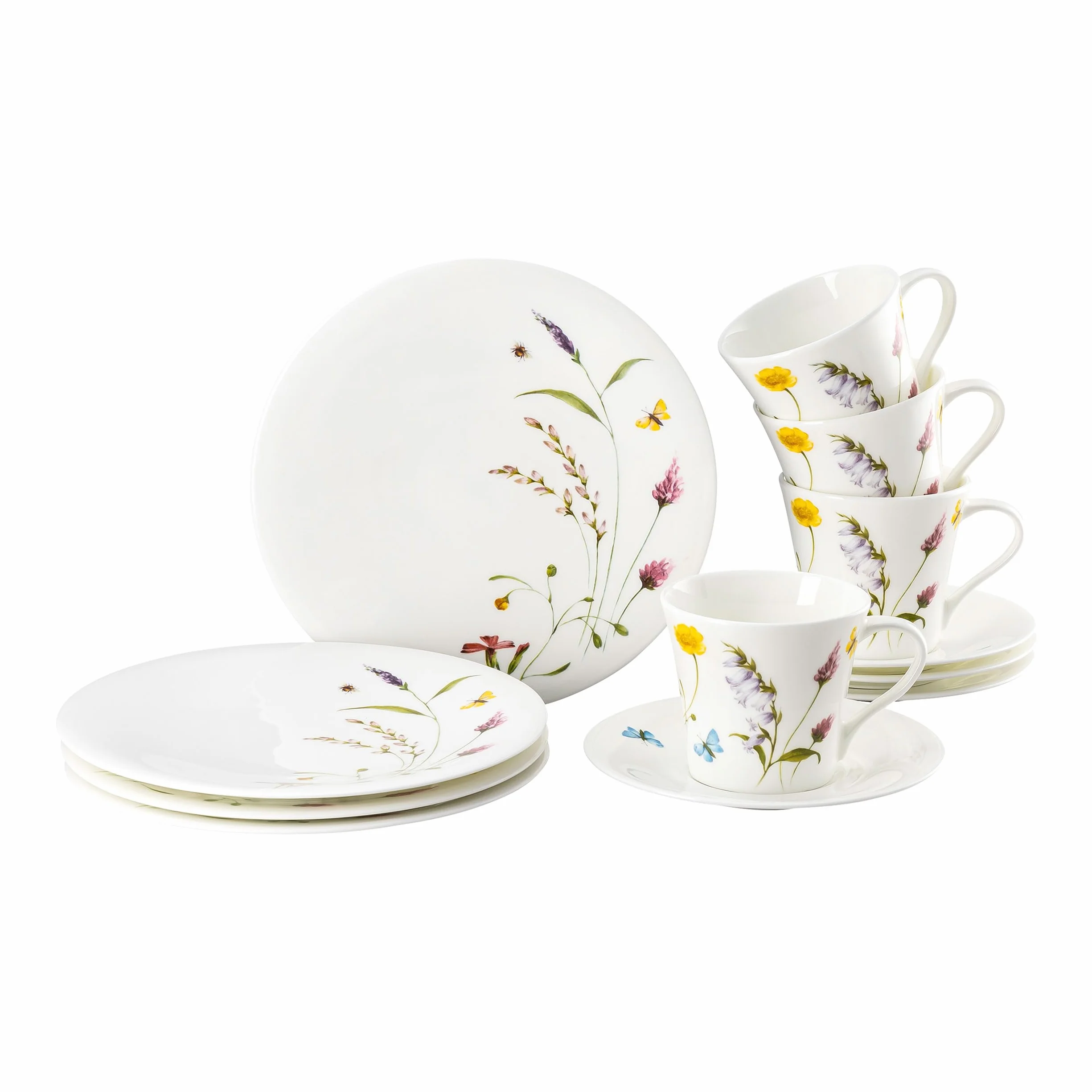 Hutschenreuther Nora Spring Vibes 12-częściowy zestaw do kawy, porcelana