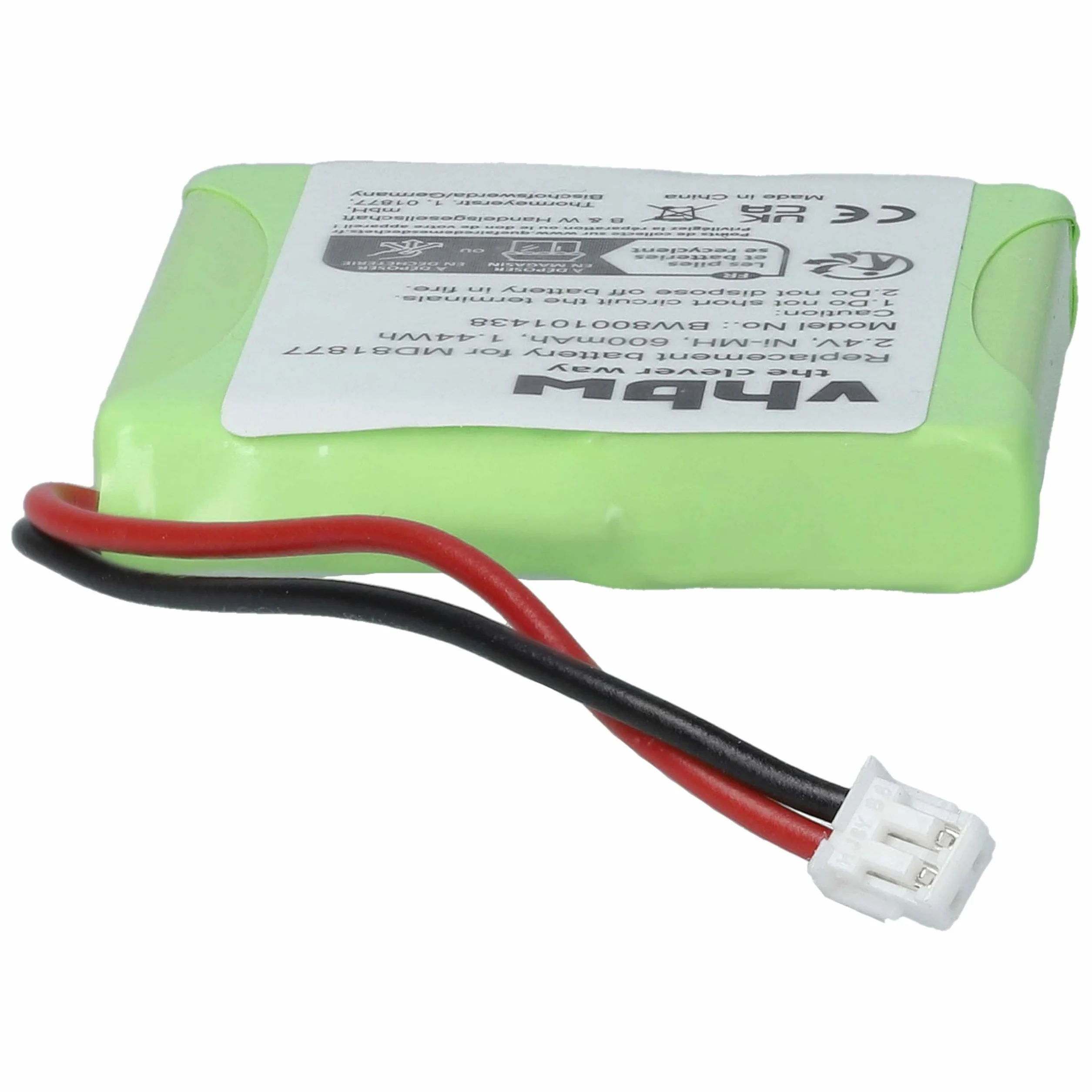 Akumulator Ni-MH 600mAh, 2,4 V do telefonu T-COM Sinus A201 i BT Verve, zastępuje modele 5M702BMX / GP0827 / GP0845