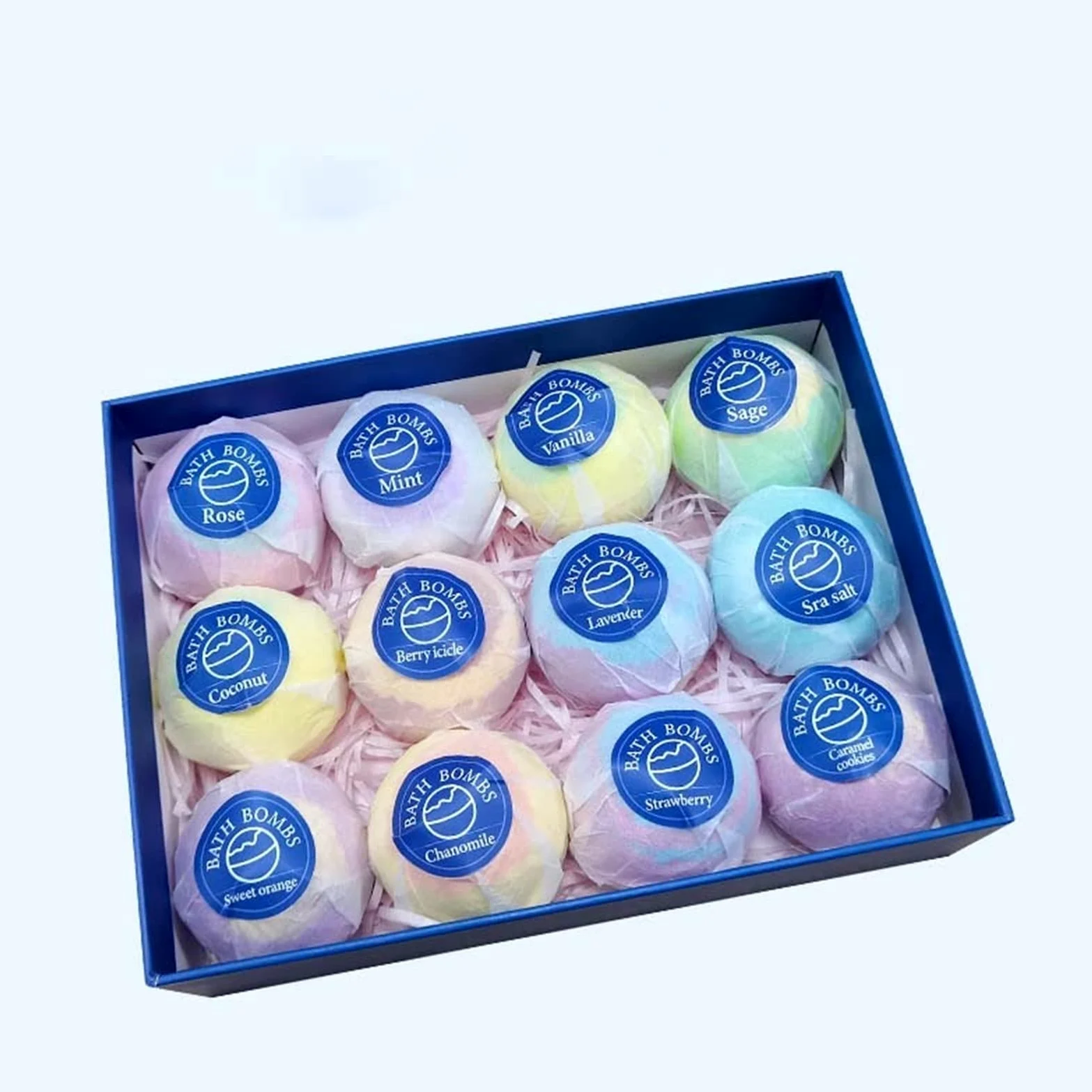 12 szt. Zestaw do kąpieli bomby do kąpieli suszony olejek eteryczny Kulka kąpielowa mieszana Kolor pływający kulka solna kulka Bath Bombs