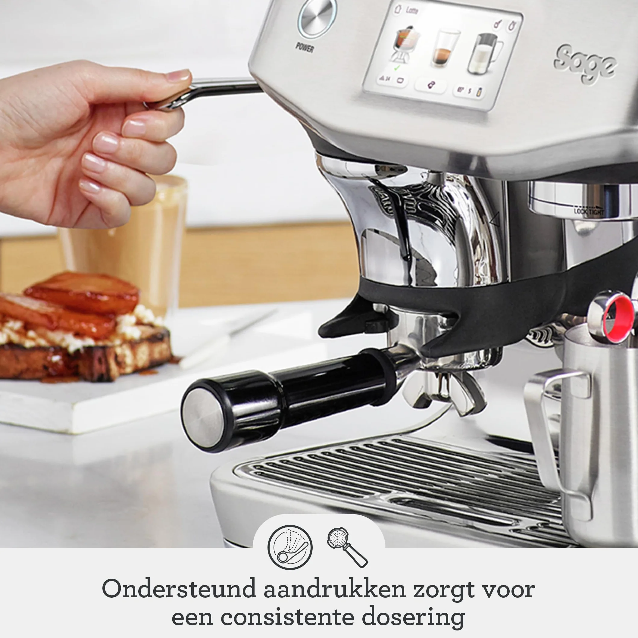 Sage Appliances The Barista Touch Impress Ekspres do Kawy Srebrny