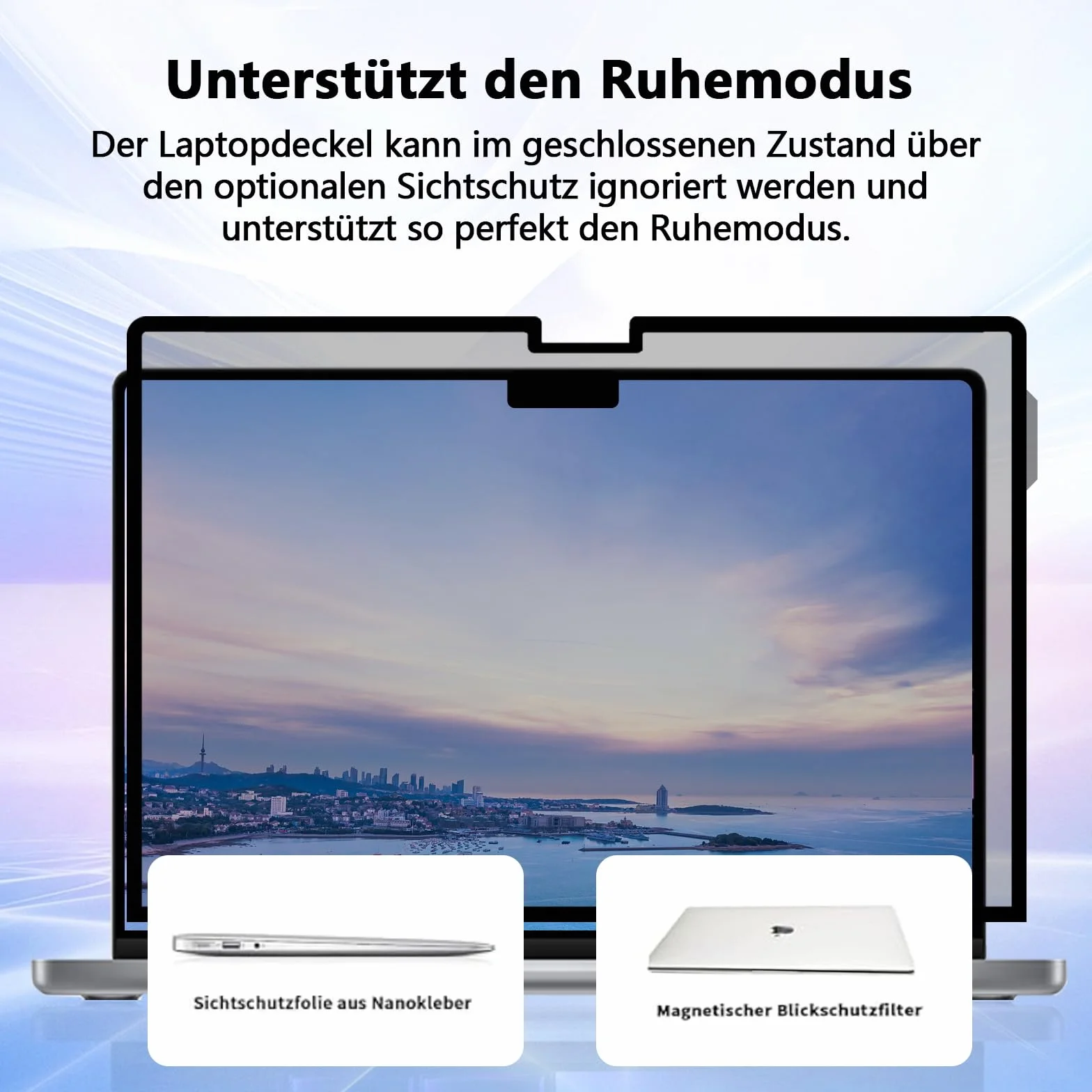 Filtr prywatyzujący do MacBook Pro 14 cali, łatwy montaż i demontaż, ochrona przed niebieskim światłem folia maskująca na laptopa MacBook Pro 14 cali