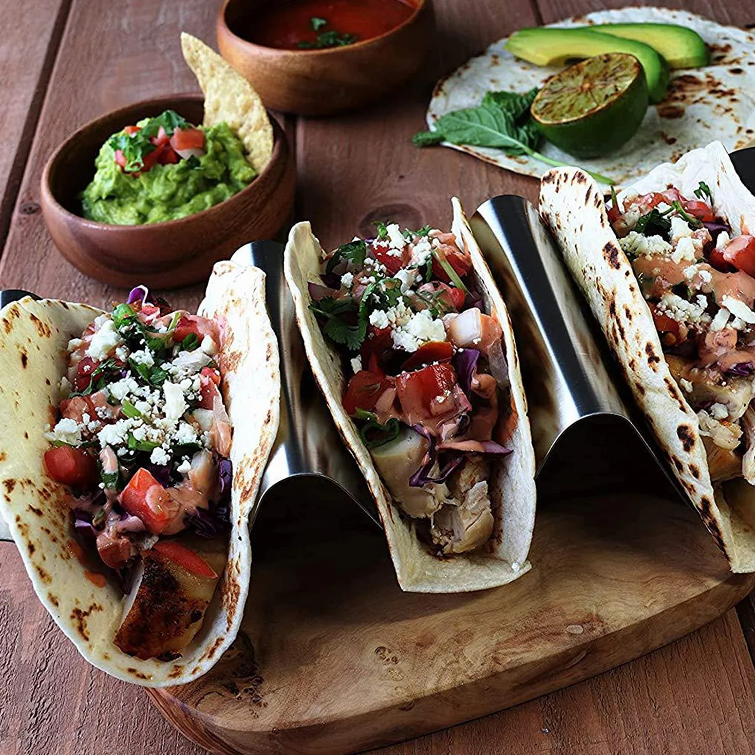 Taco uchwyt na tortille ze stali nierdzewnej 304 2 sztuki