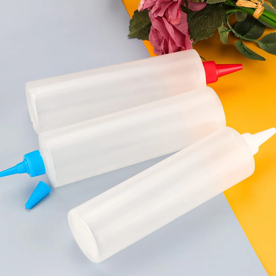 Butelki do wyciskania przypraw 500 ml 3 szt plastikowe z nakrętką