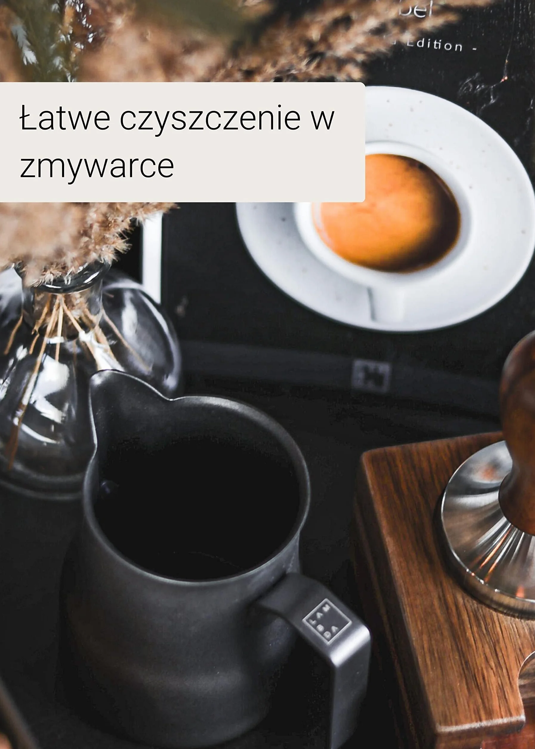 Lambda Coffee Barista dzbanek do espresso ze stali nierdzewnej 150 ml srebrny