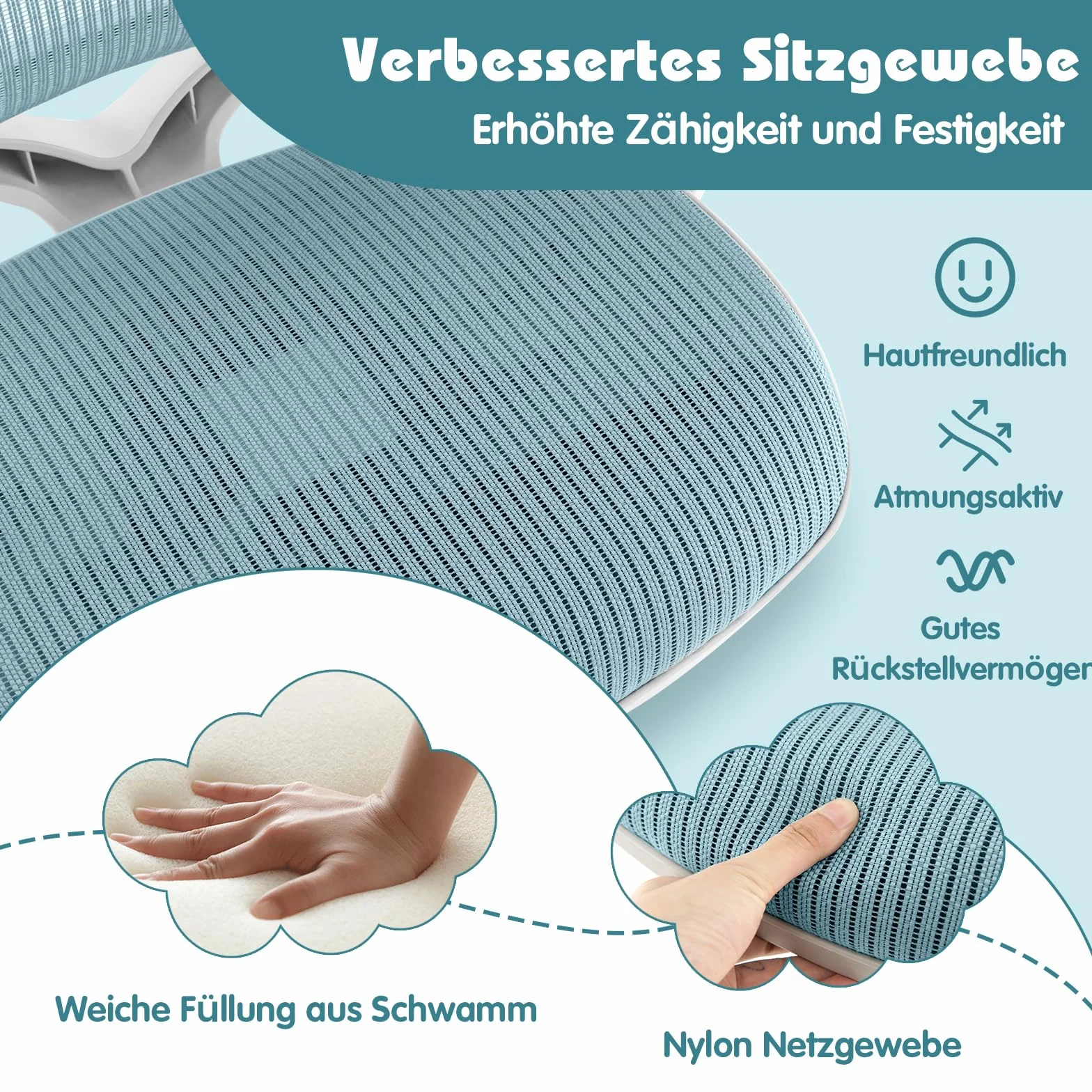GOPLUS Krzesło biurowe dla dzieci, obrotowe krzesło dziecięce z regulacją wysokości, wysokość siedziska 43-55 cm, krzesło biurowe z oparciem, podłokietnikami i kółkami, ergonomiczne krzesło dla dzieci