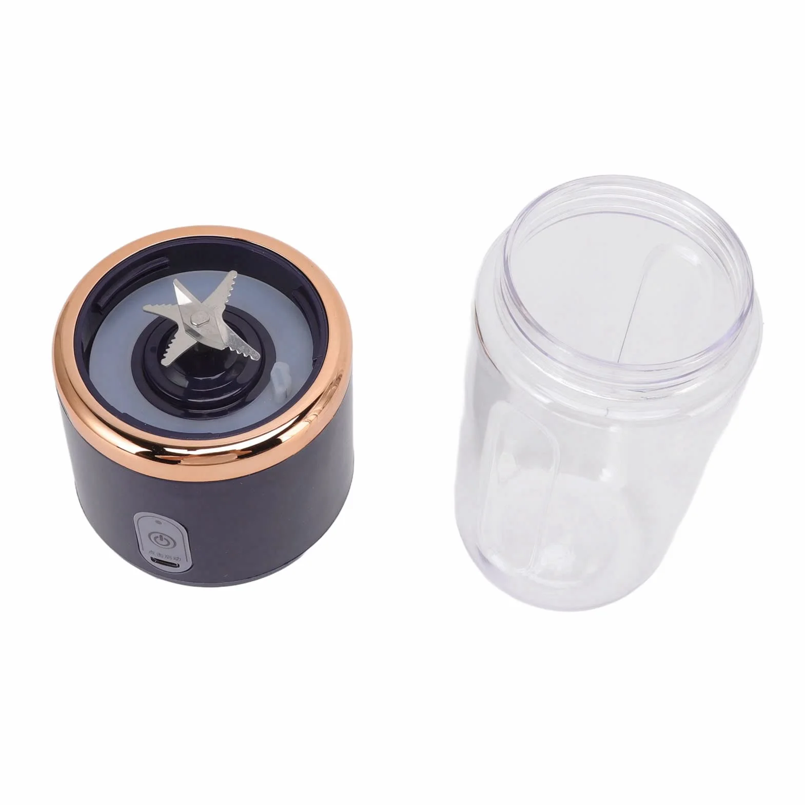 Blender, USB Charging przenośny blender z 6 ostrzami, bezprzewodowy osobisty blender z butelką i pokrywą, blender o dużej prędkości do, soków, koktajli, mrożonych owoców