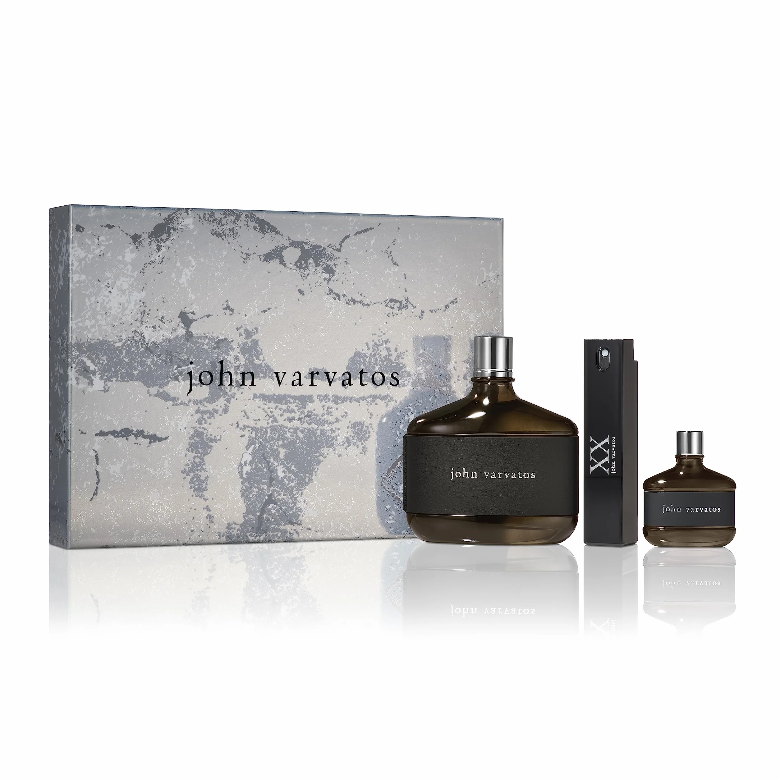John Varvatos Heritage Grand, zestaw wody toaletowej Trio dla mężczyzn, nowoczesny zapach, odważny, wyrafinowany, perfumy podróżne