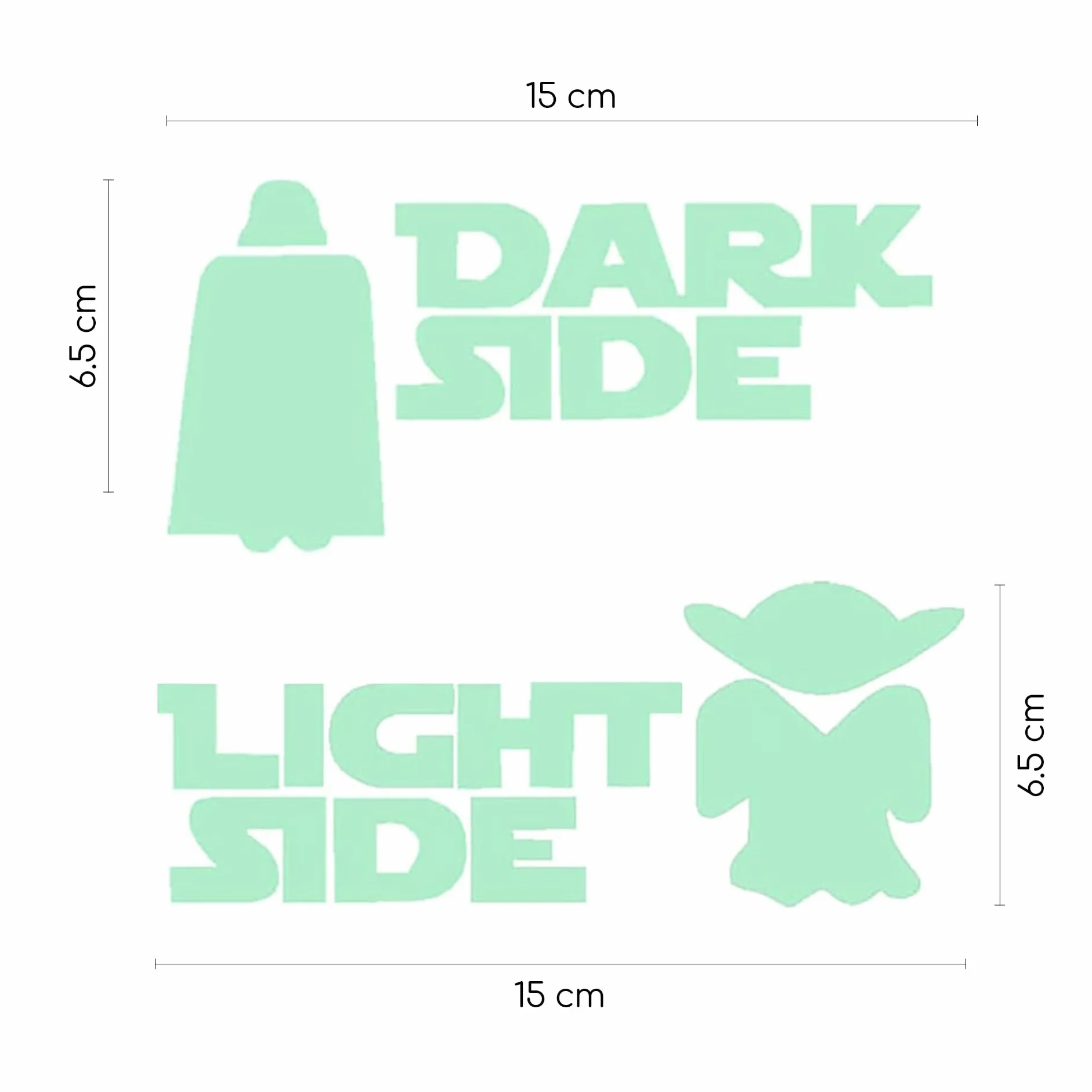 Naklejki ścienne świecące w ciemności. Dekoracyjne winylowe do Plug or Switch Star Wars - Gwiezdne Wojny. Naklejki fluorescencyjne. Jasne arkusze