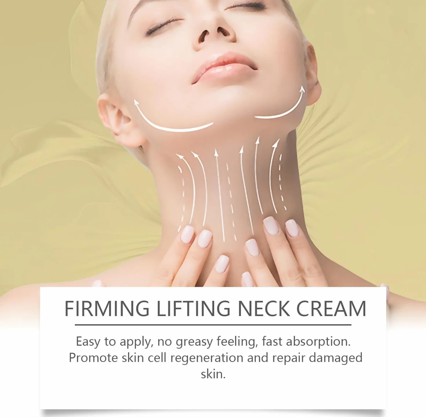 AH-8 Firming Neck Cream for Crepey Skin Body Care Comfort, Neck Firming Cream Contains Hexapeptide, Reduce Wrinkles Fine Lines, Firm and Lift Sagging Skin (2 PCS)