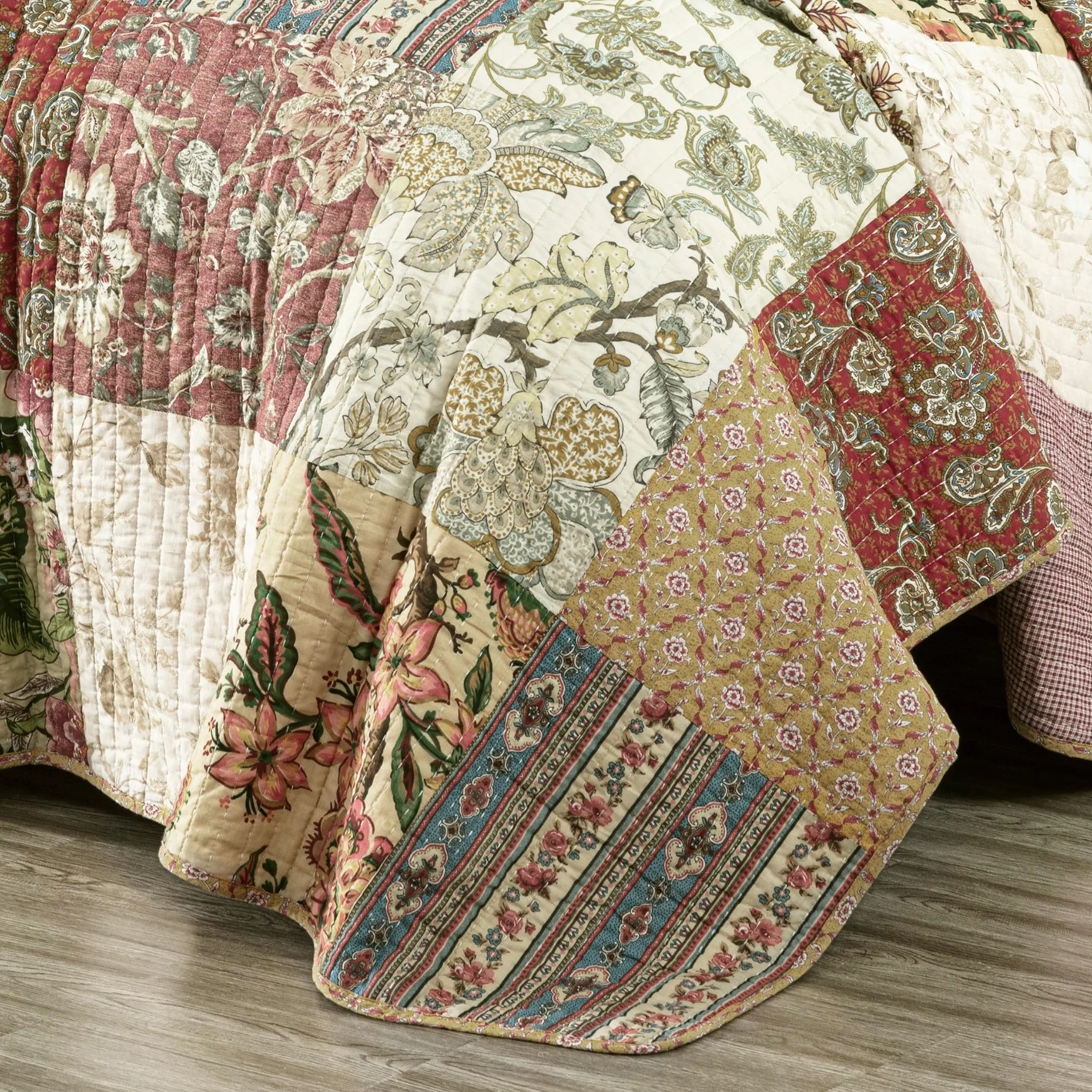 Chezmoi Collection Kołdra Patchworkowa 100% Bawełniana Queen