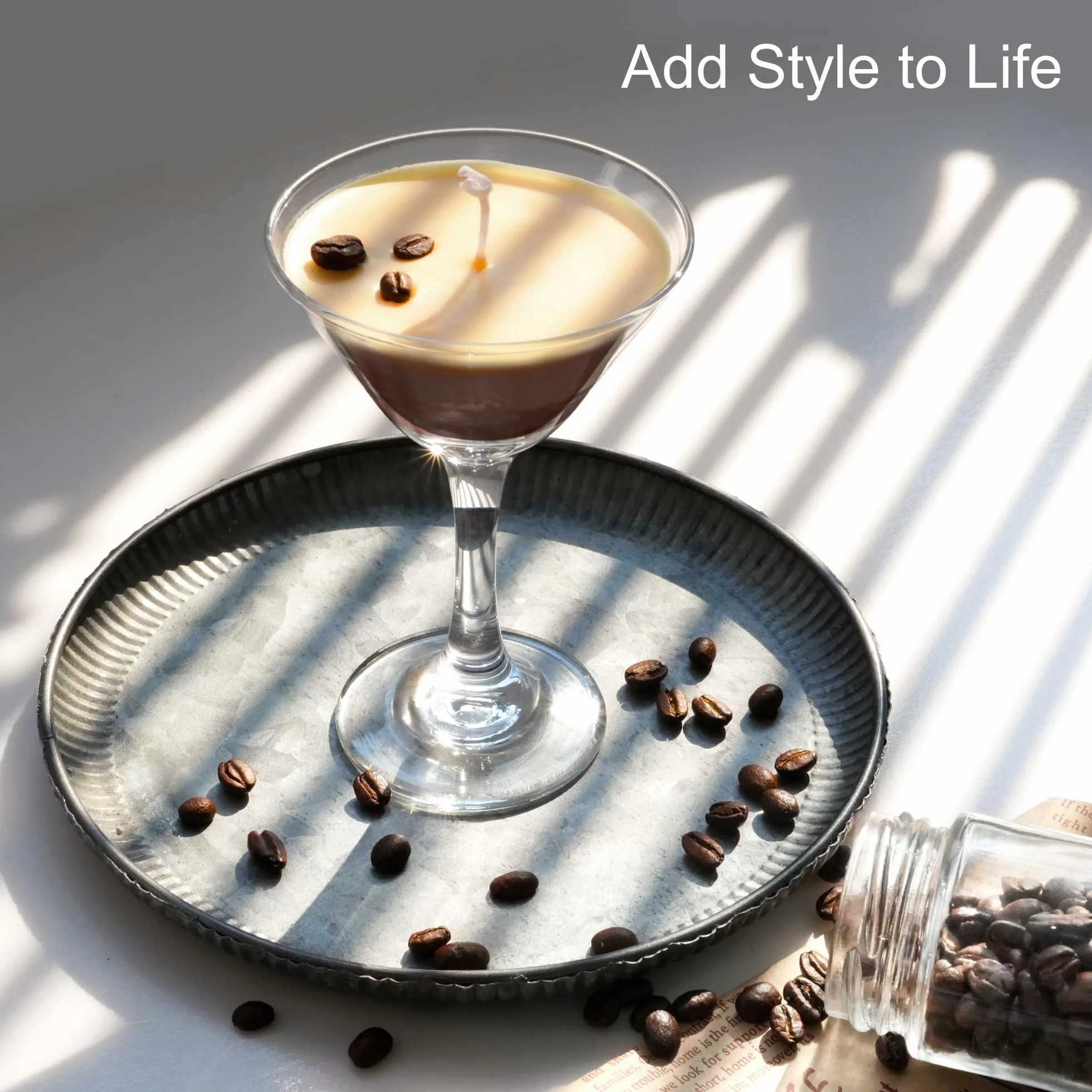 Świece zapachowe espresso Martini, świeca kawowa sojowa, dekoracja baru, prezent na Boże Narodzenie