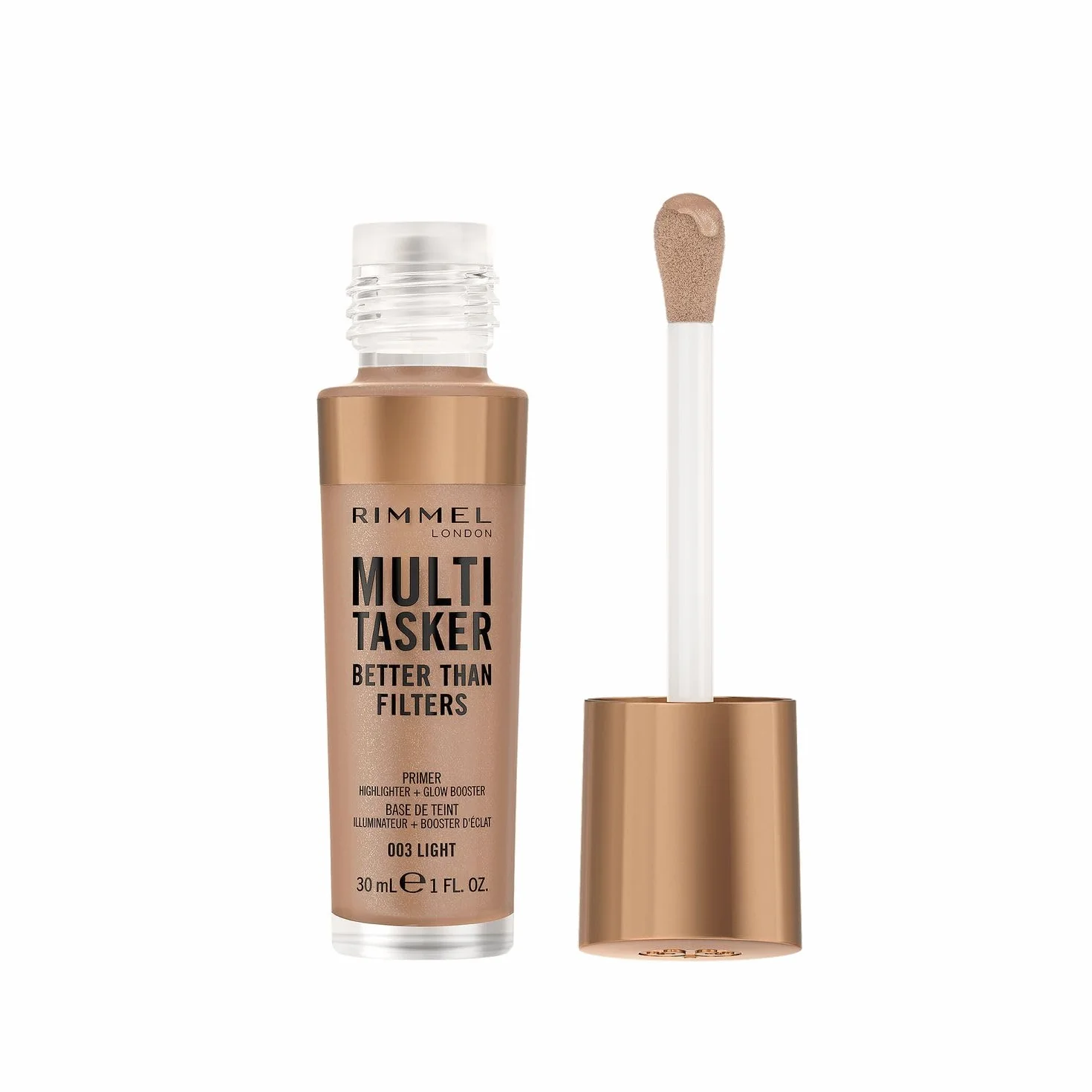 Rimmel Multi Tasker Better Than Filters primer, glowbooster, rozświetlacz 3 w 1, nr 003 Light, 30 ml