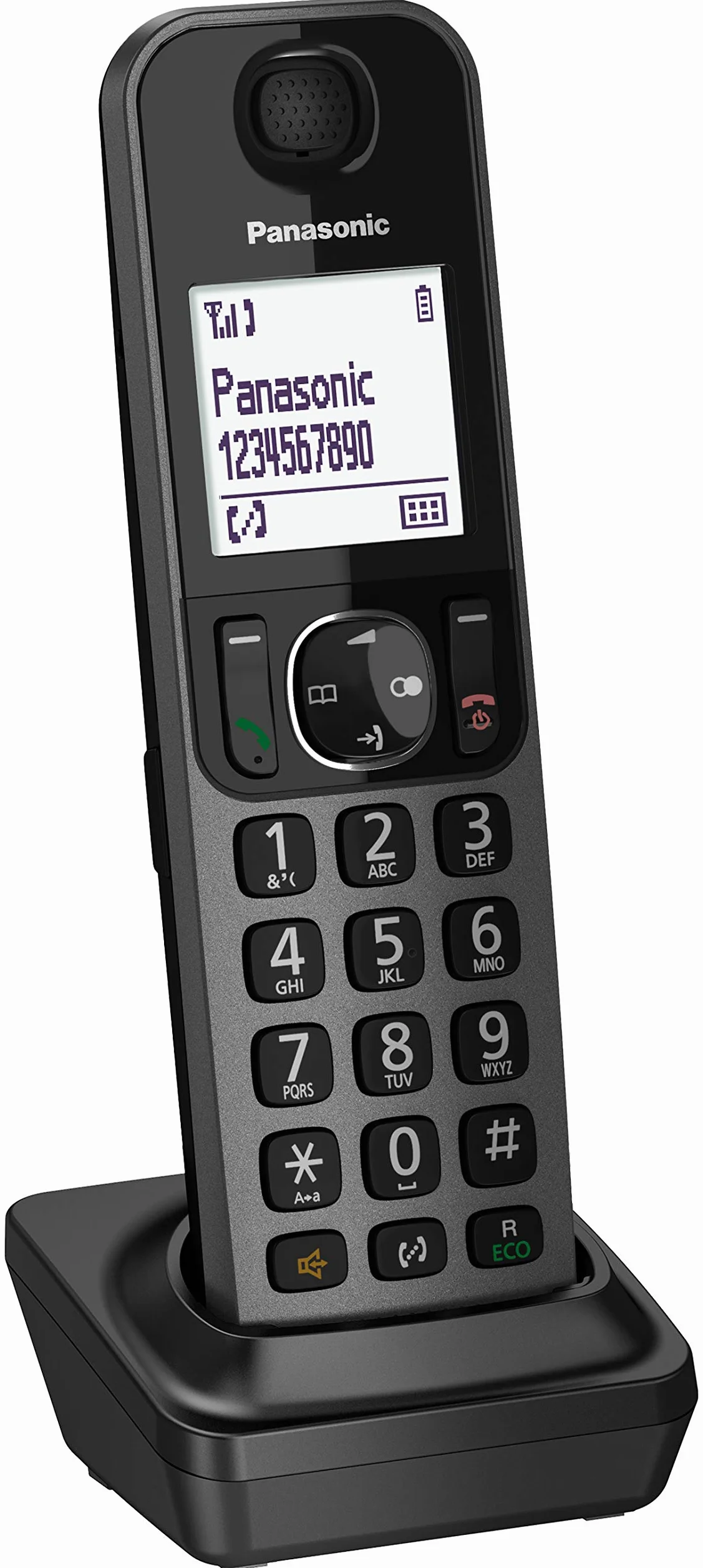 Panasonic Telefon KX-TGF320EXM - telefony (DECT, biurko, czarny, LCD, AAA, polifoniczny)