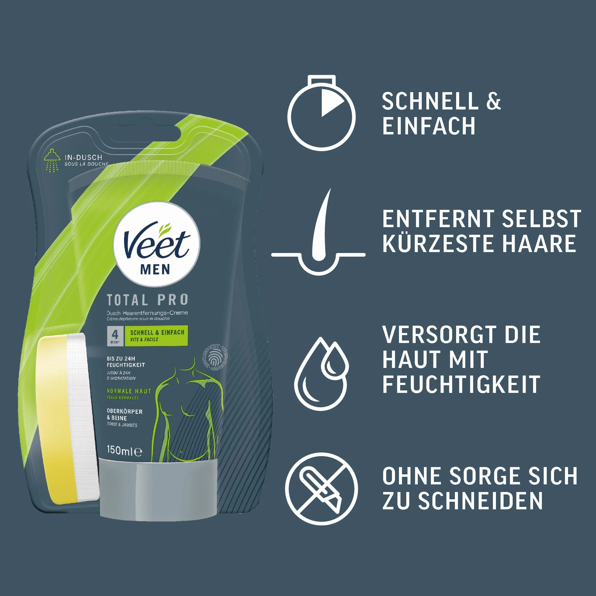 Veet 3078829 Krem Do Depilacji Dla Mężczyzn, 150 ml
