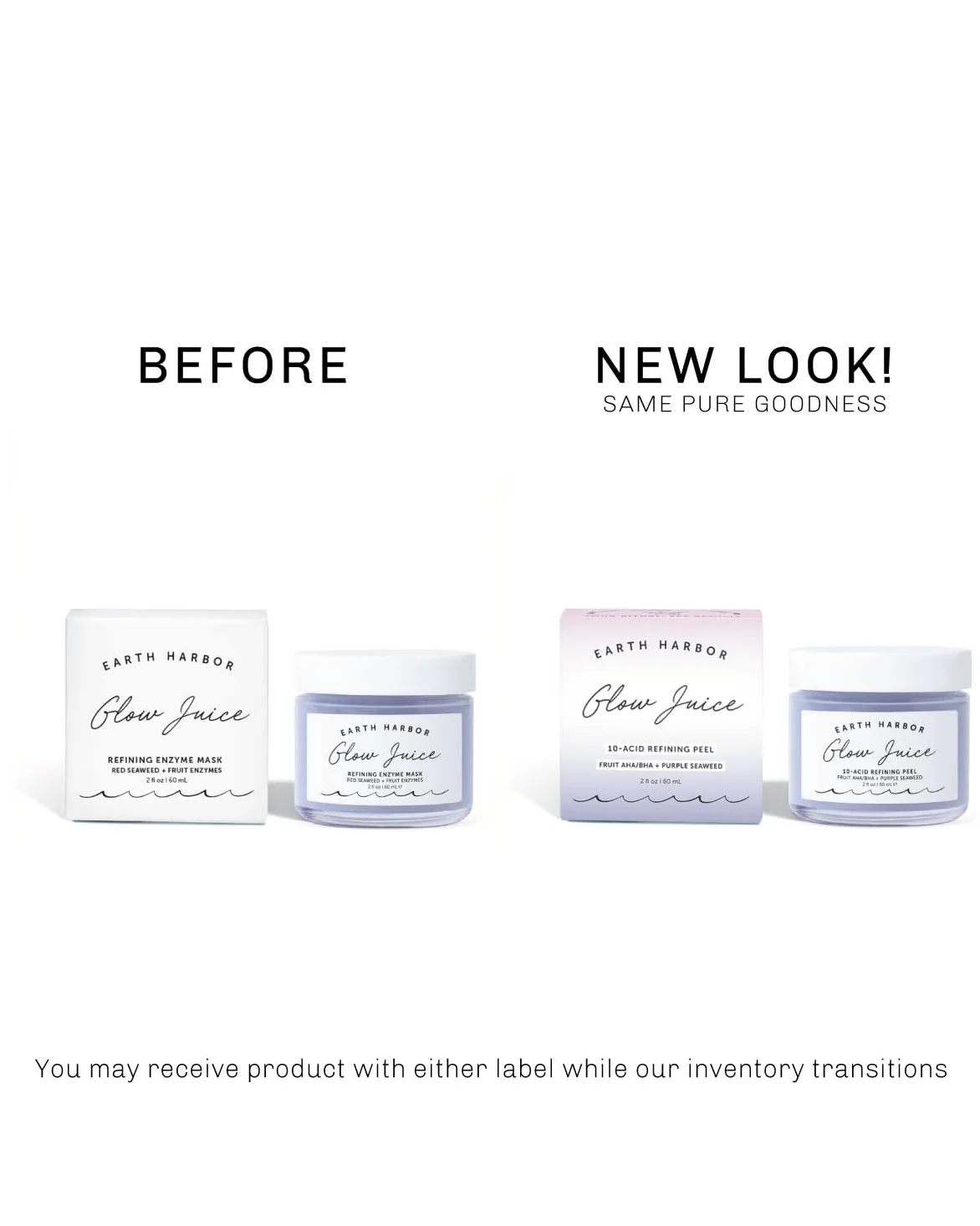 Earth Harbor | Maska regenerująca enzymatycznie Glow Juice | 100% naturalna i nietoksyczna | Algi Vermelhas + enzymy owocowe | Rozświetl e Clareia | 60 ml