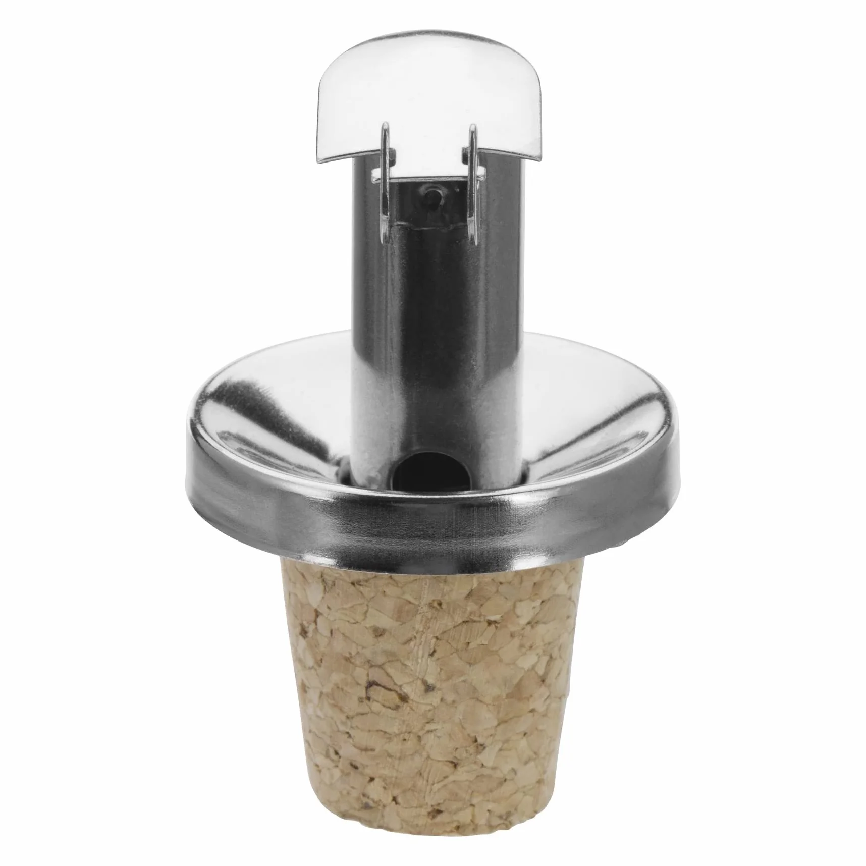 Westmark Nalewak do butelek oleju/octu, Z klapką, Metal/Stal nierdzewna, Korek naturalny, Inox Öl-Spezial, 47802180