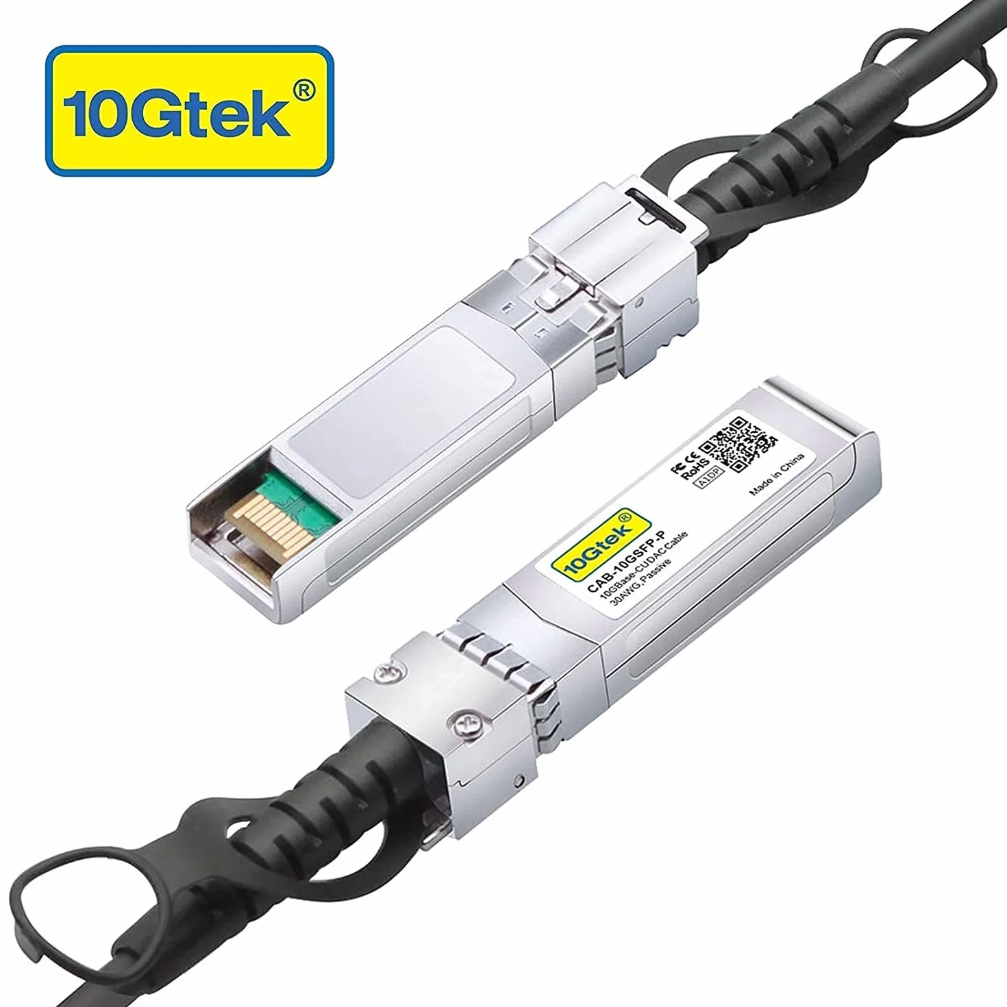 Kabel SFP+ DAC Twinax 2-Metrowy (6,5 Stóp), 10G Direct Attach Copper Patch dla Cisco, Ubiquiti UniFi, TP-Link, Netgear, D-Link, Zyxel, Mikrotik i Innych