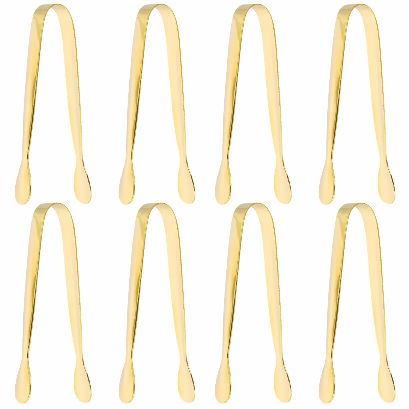 Szczypce do cukru ze stali nierdzewnej, 8 szt. mini szczypce do serwowania, wielofunkcyjne do lodu, grilla, kawy 11×1,6 cm