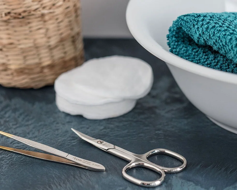 Nippes Solingen Nożyczki do paznokci z końcówką do manicure, 1-częściowy, stal niklowana, 9 cm