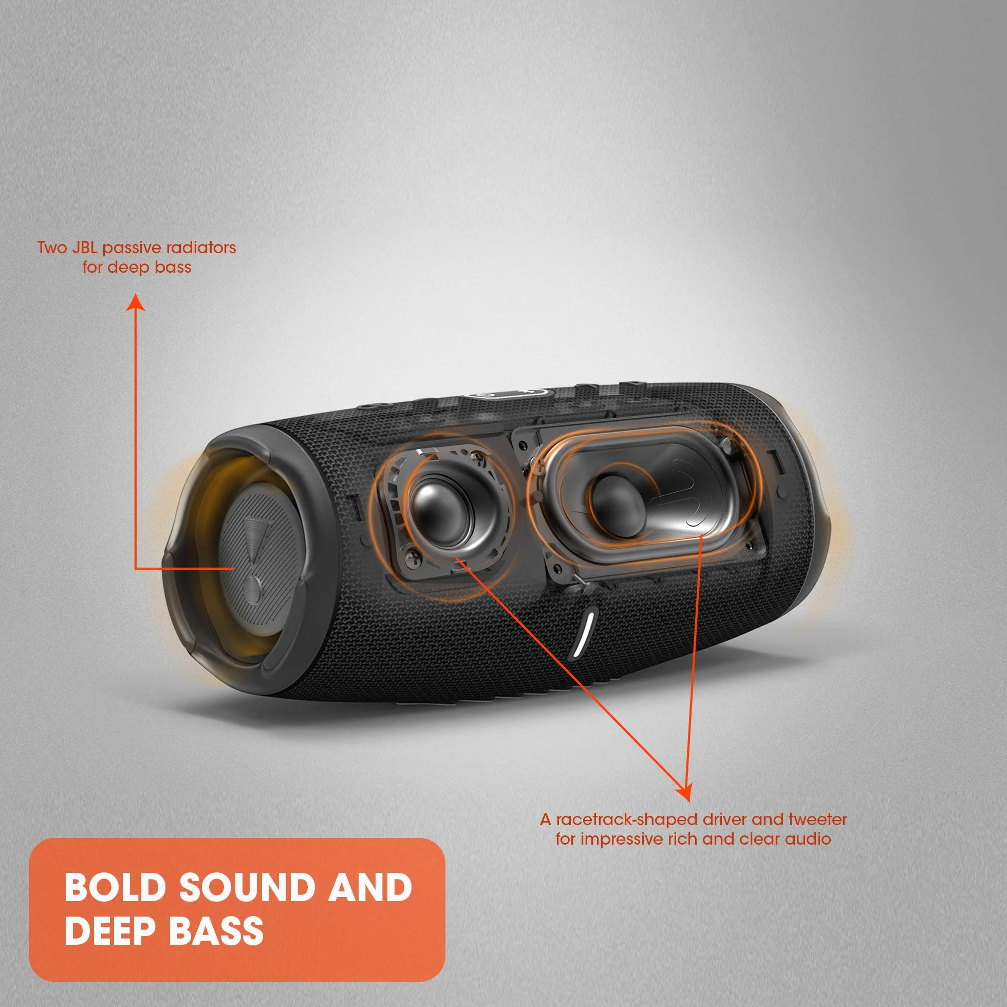 Jbl Charge 5 JBLCHARGE5BLK Głośnik Bluetooth, Czarny, 22,3 x 9,4 x 9,7 cm