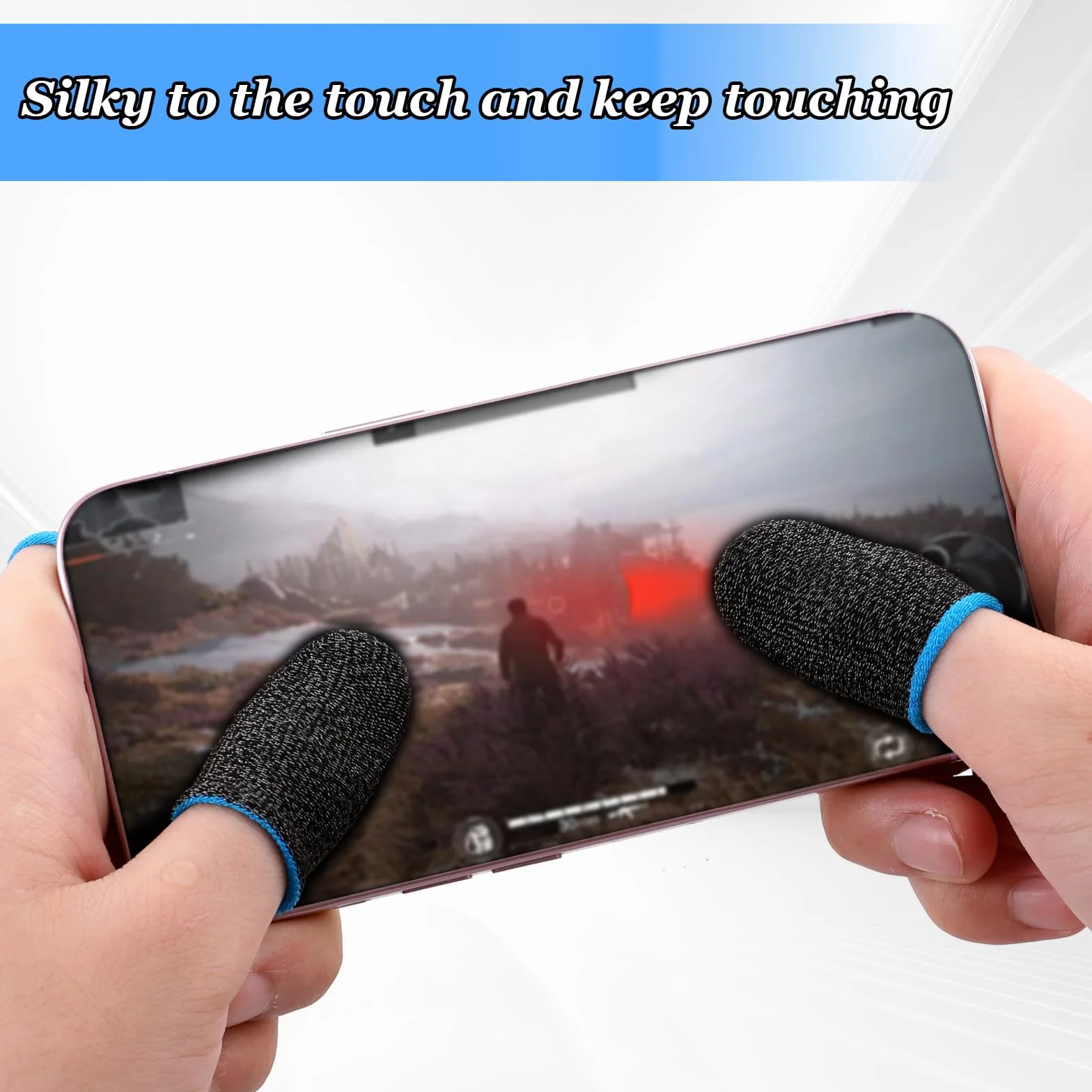 24 szt. etui na palce do gier na telefon komórkowy, rękawy na kciuki, do wszystkich urządzeń z ekranem dotykowym, ochrona palców, odporne na pot, oddychające, bezszwowe, do gier telefonicznych, 24 szt