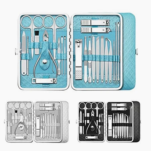 Zestaw obcinaczy do paznokci 23 sztuki/zestaw Zestaw do manicure i pedicure Zestaw obcinaczy do paznokci Przycinanie brwi Usuwanie trądziku Igła Narzędzie do Manicure Narzędzia do pedicure dla stóp (