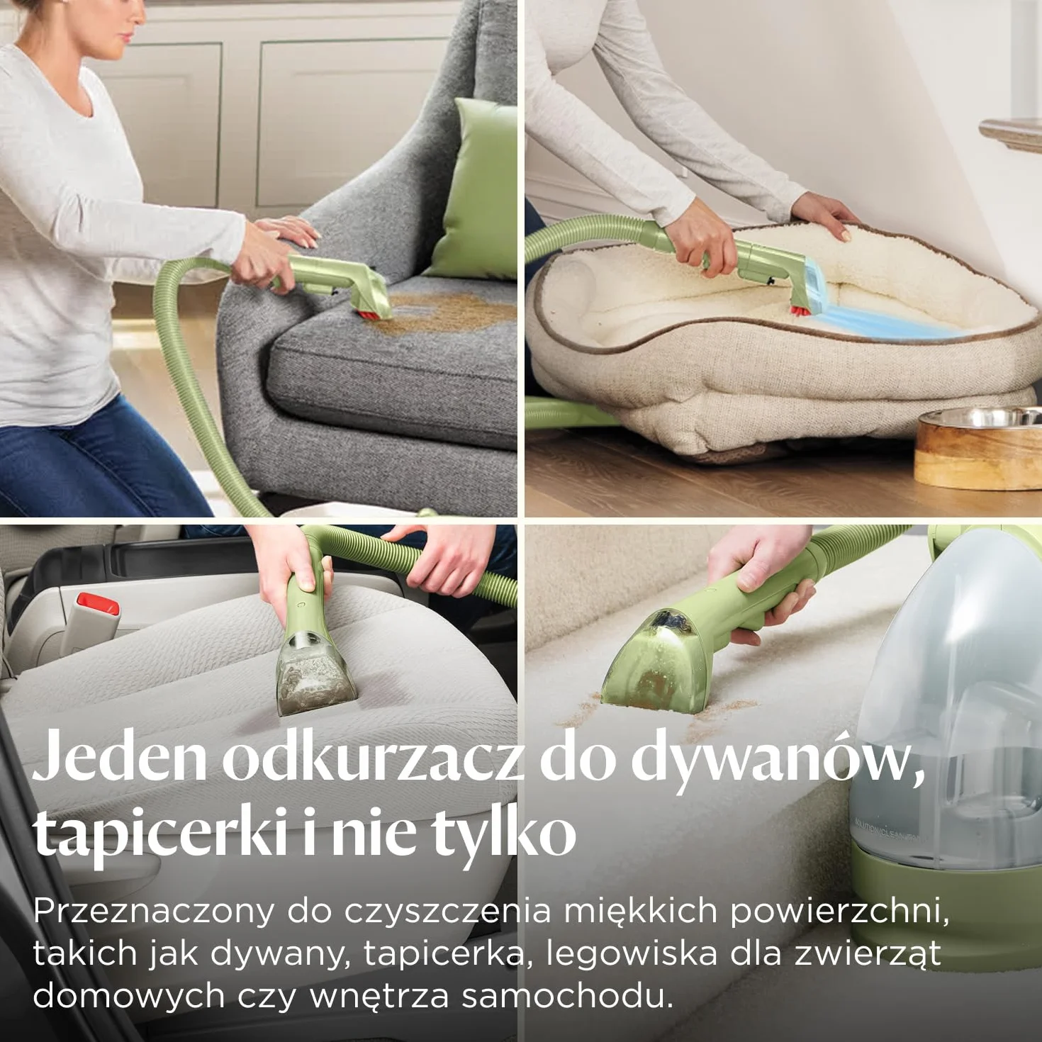 BISSELL Little Green Odkurzacz Piorący 340W 4098N do Tapicerki Dywanów Samochodów