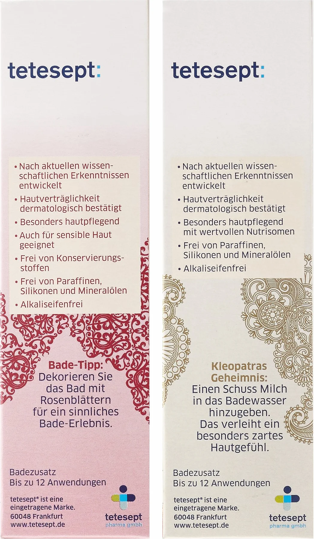 tetesept Zestaw do kąpieli na świecie – relaks la 1001 noc, 1 opakowanie (2 x 125 ml)