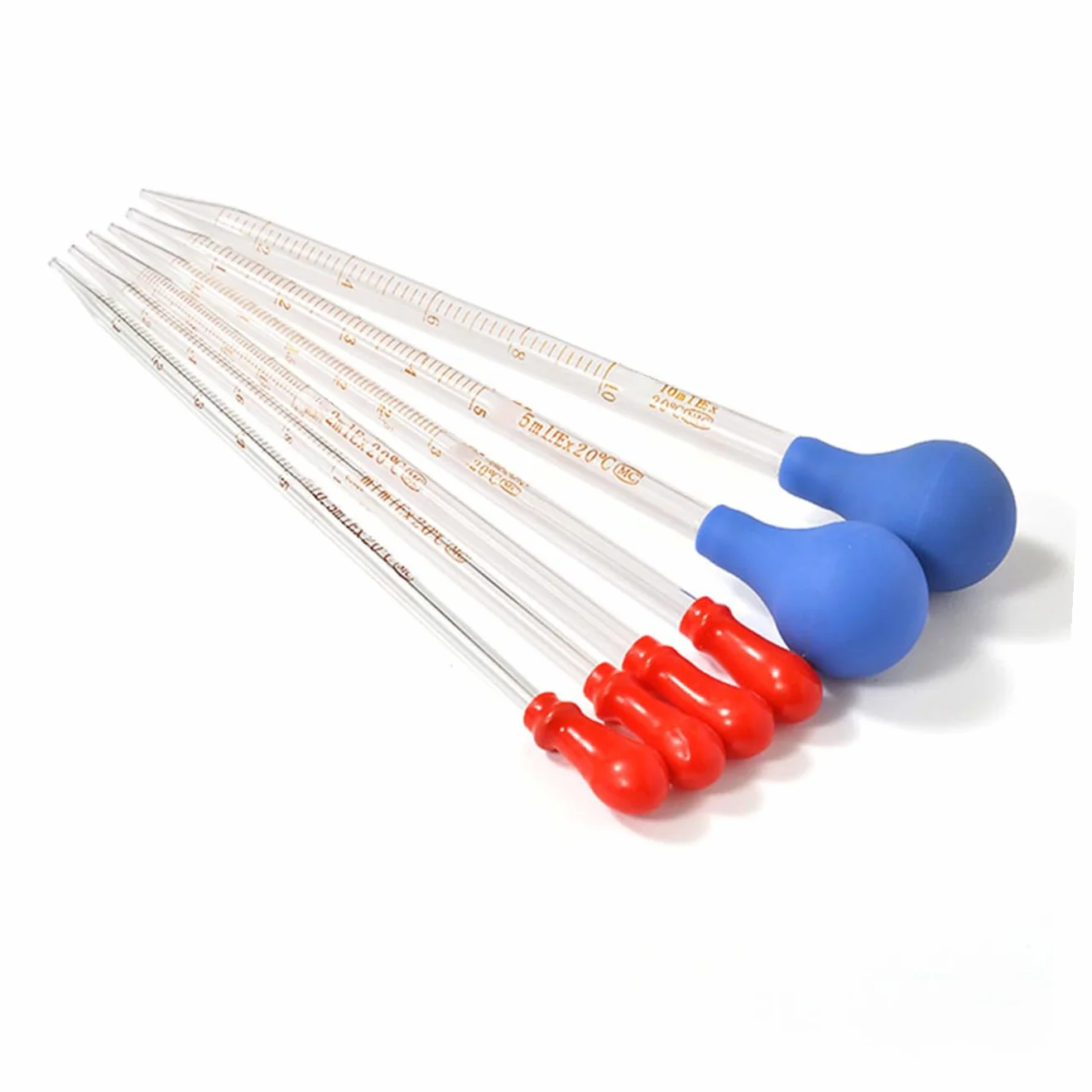 Hohopeti Zestaw 6 Kroplomierzy Z Gładkimi Szklanymi Pipetami 0 5/1/2/3 Ml 5/10 Ml Silikonowa Forma Do