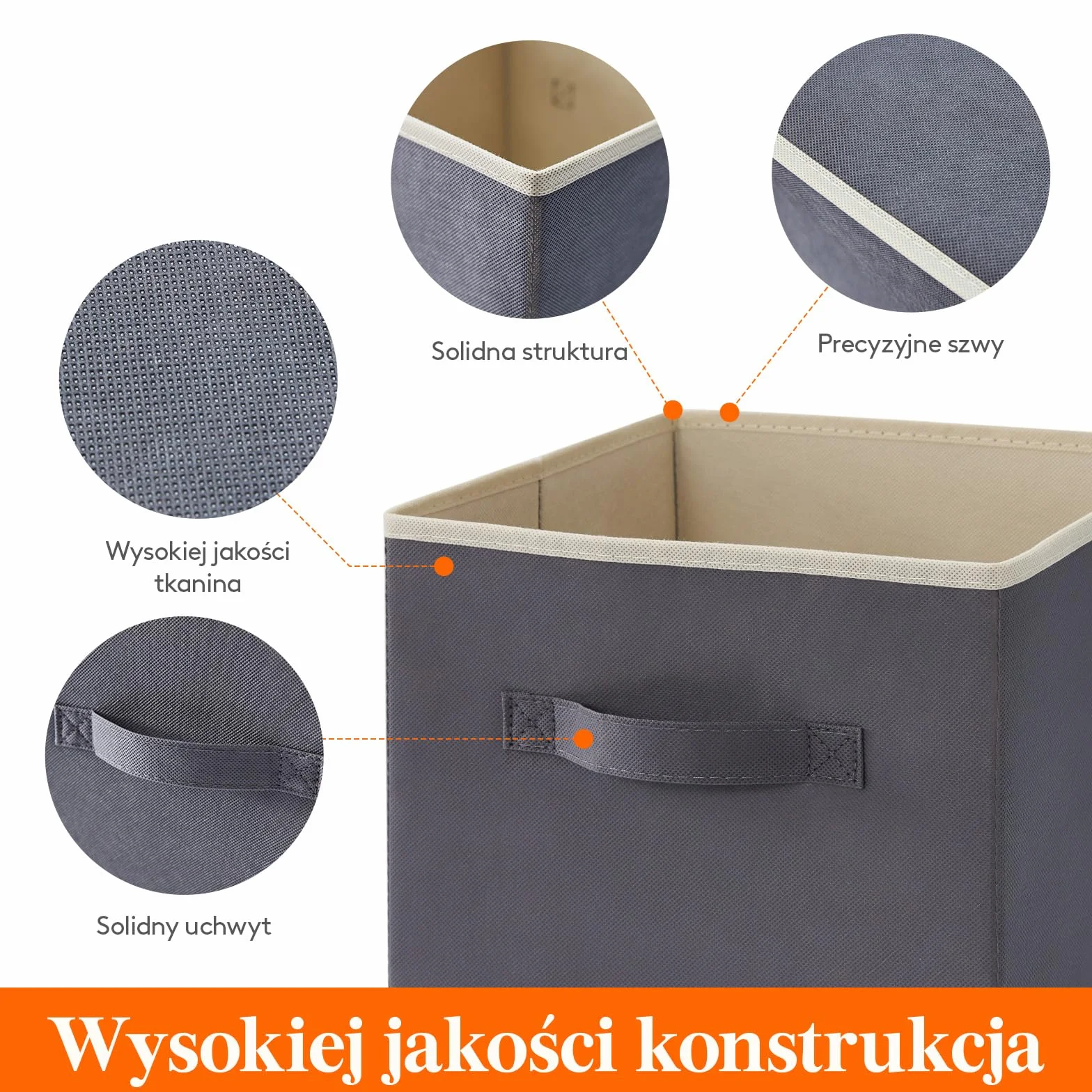 Lifewit 11-calowy pojemnik magazynowy kostki, zestaw 8 szt., szary