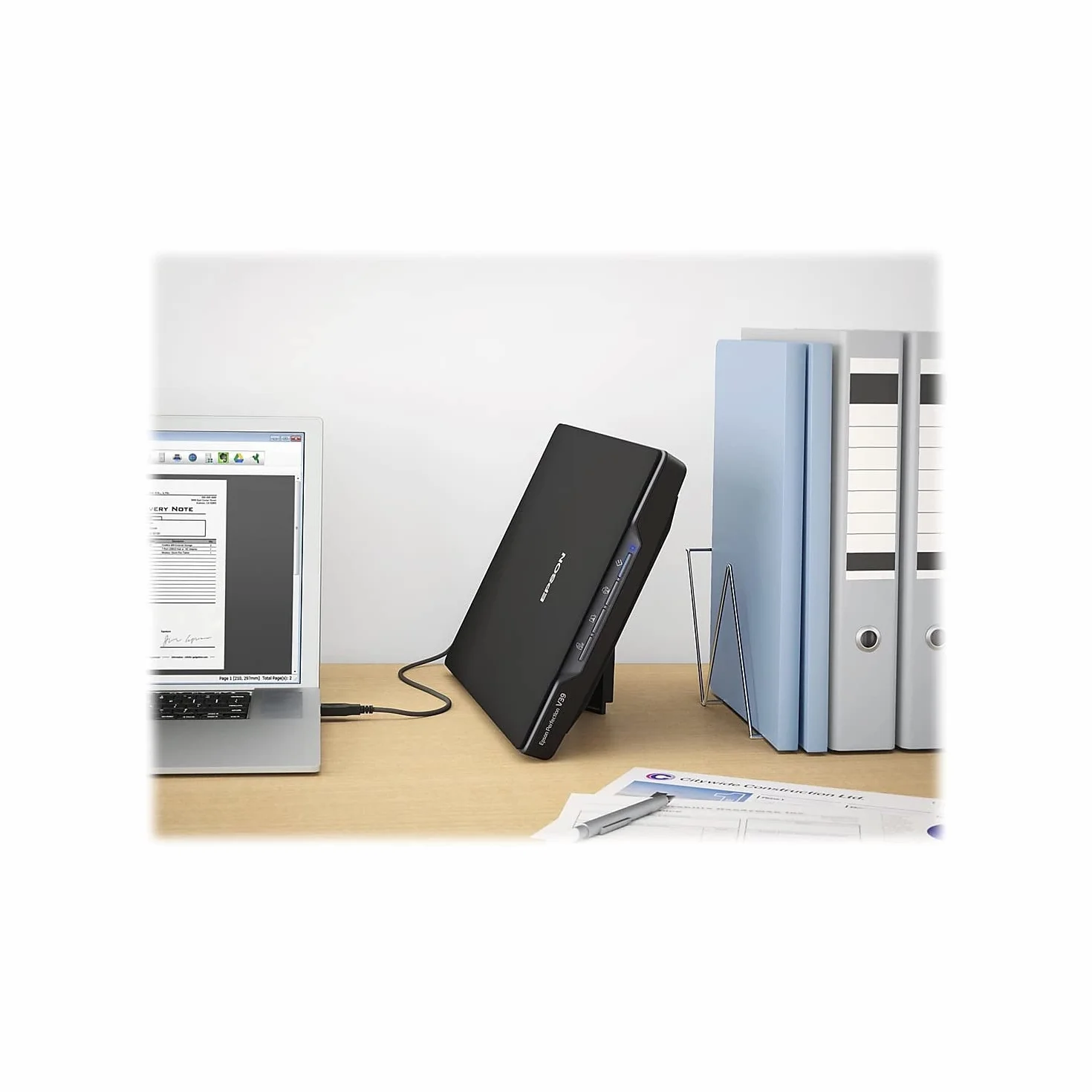 Epson Perfection V39 kolorowy skaner zdjęć i dokumentów ze skanowaniem do chmury i rozdzielczością optyczną 4800, czarny