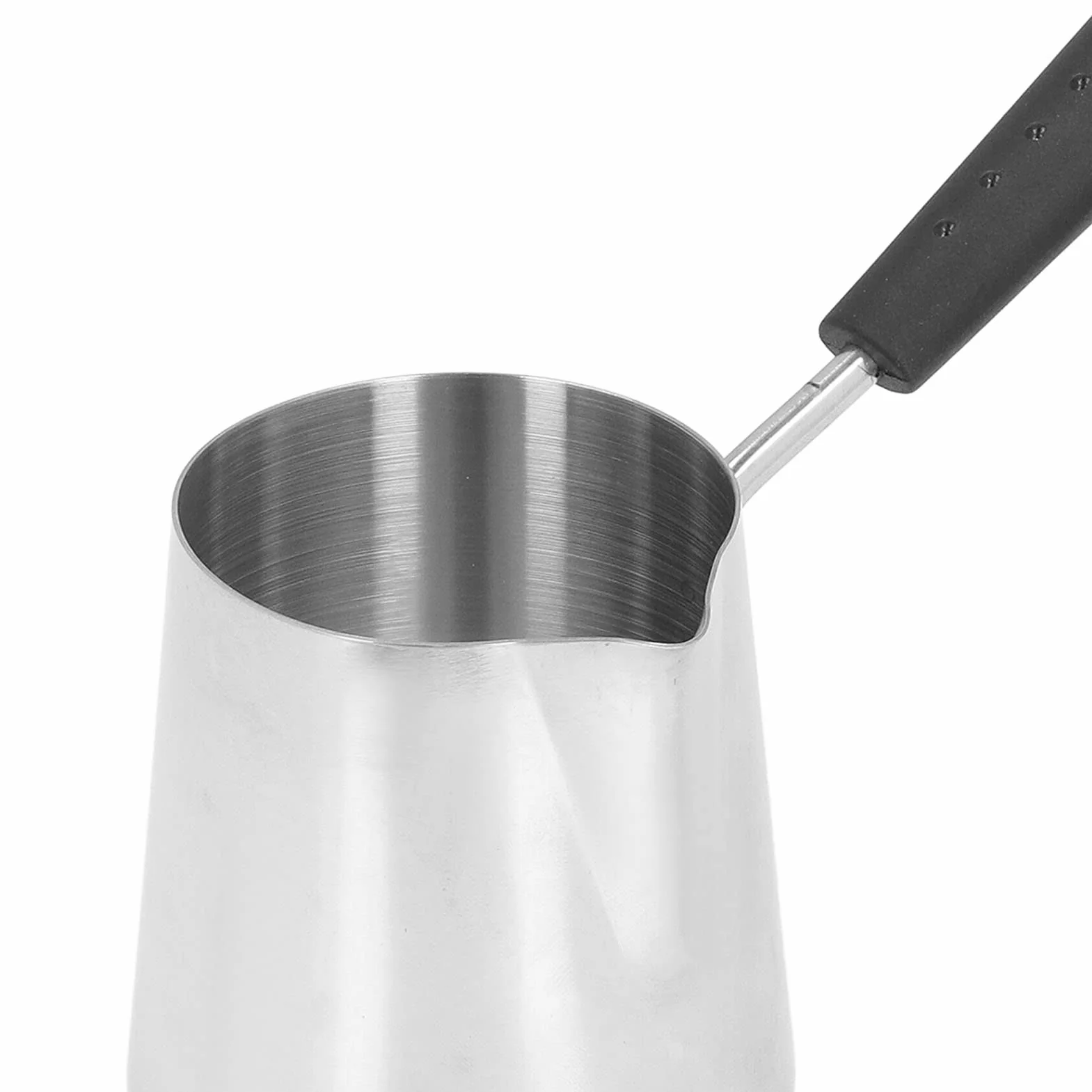 Mini podgrzewacz do masła ze stali nierdzewnej i garnek grzewczy do tureckiej kawy z dzióbkiem, garnek do topienia mleka, odporny na wysokie temperatury uchwyt bakelitowy, idealny do kawiarni w domu