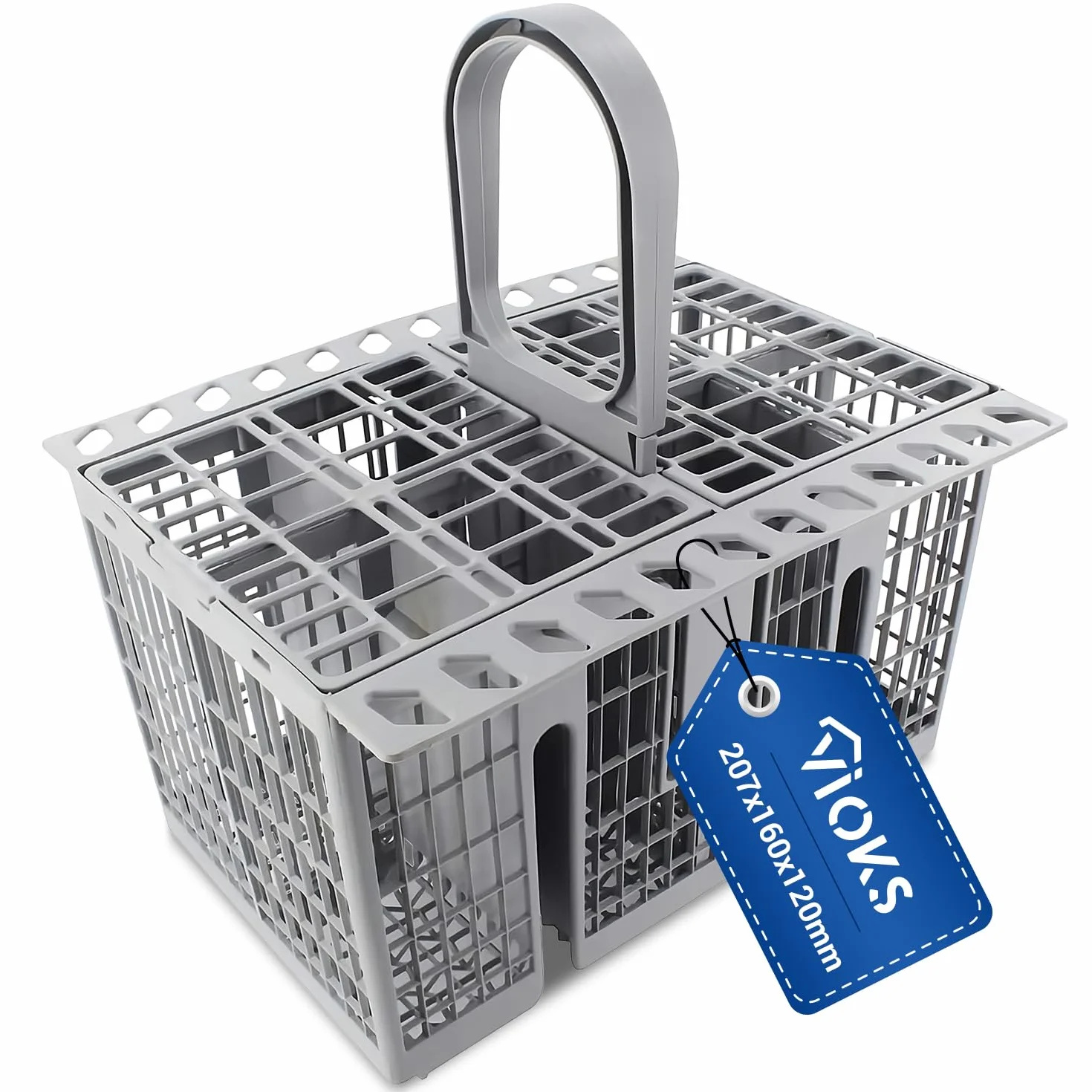 VIOKS Kosz na sztućce do zmywarki 3-częściowy zamiennik do Whirlpool Bаuknecht 488000386607 Indesit Hotpoint C00386607 kosz na sztućce do zmywarki - pojemnik na sztućce do dolnego kosza i koszy do