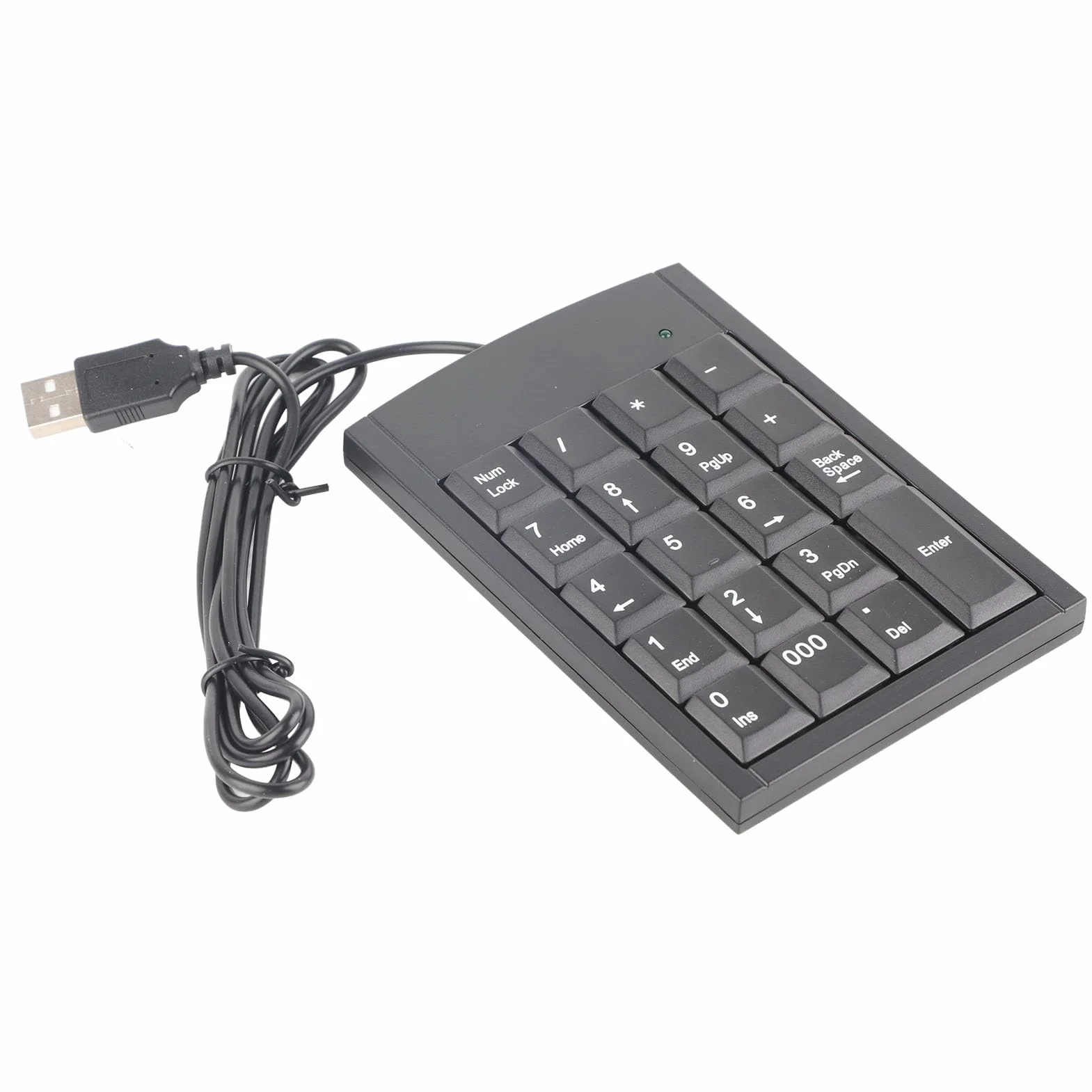 Mini klawiatura cyfrowa USB, dodatkowa klawiatura cyfrowa 19 klawiszy USB do laptopa PC, czarna