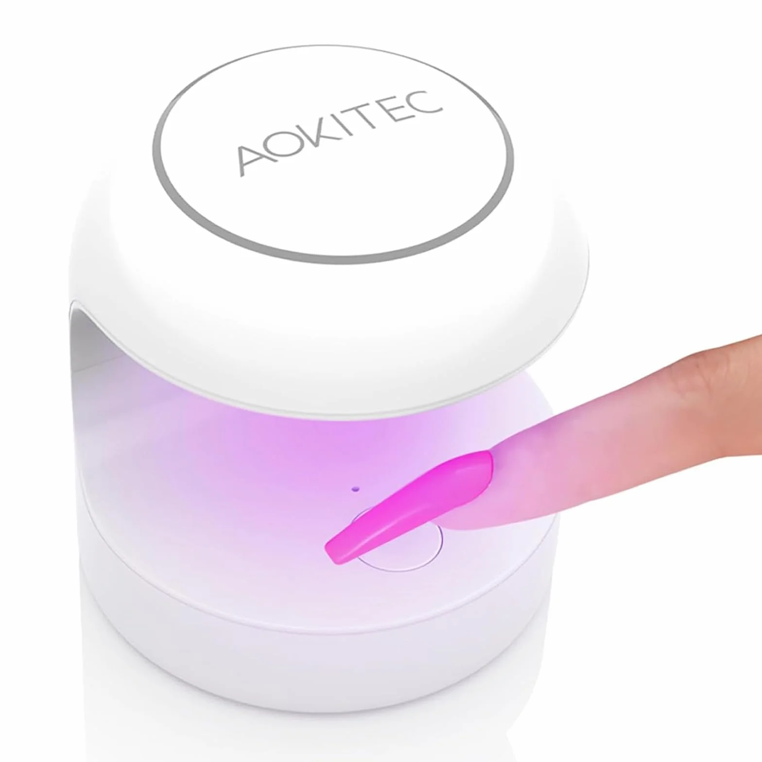 Aokitec Mini UV LED Lampa do paznokci, Szybko suche światło UV do paznokci Żel Polerowane końcówki do paznokci, Poly żywica przedłużająca, Manicure UV LED Światło Suszarka do paznokci DIY Nail Art