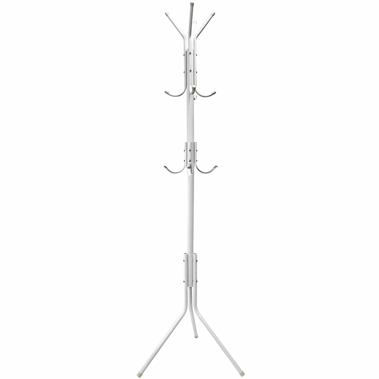 Lectorias Metalowy wieszak na ubrania 3 nogi stabilny, wieszak na płaszczy, kapelusze, toreb, do korytarza, sypialni, biura, wysokość 175CM, biały