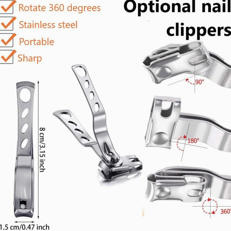 8 szt. Zestaw obcinaczy do paznokci Obcinacz do paznokci ze stali nierdzewnej Grube wrastające paznokcie u stóp Heavy Duty Precyzyjne nożyczki do paznokci Cut Nail Tool, 1 zestaw