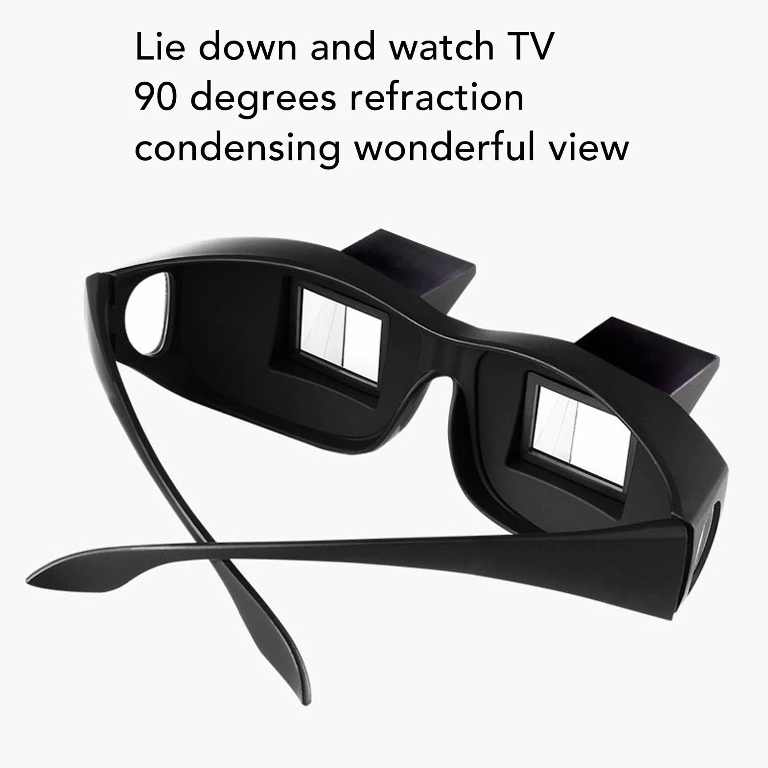 Leniwe Okulary Okulary z Pryzmatem 90 Stopni do Leżenia, Czytania i Oglądania Telewizji, Szkło Optyczne o Wysokiej Rozdzielczości, zmniejszają Zmęczenie Oczu, Przestronne Wnętrze