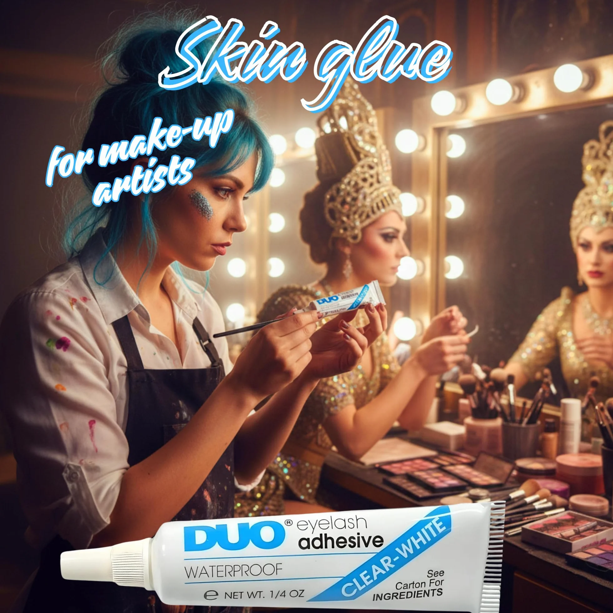 Wodoodporny klej DUO do rzęs i brwi, bezwonny, wegański (9 g)